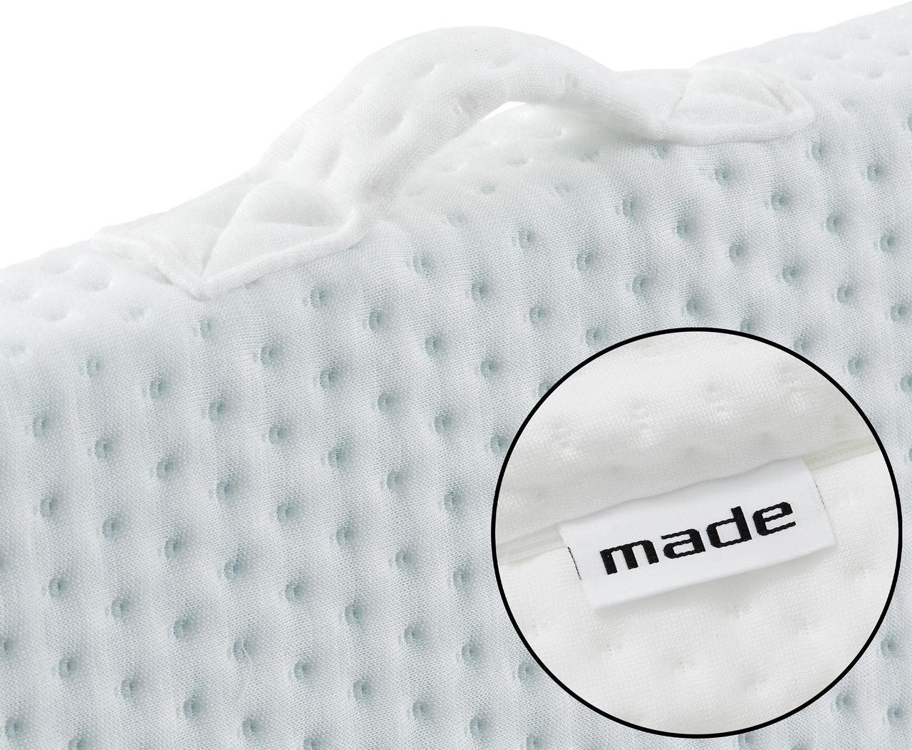 Alt view image 6 of 6 - Made Medical Bed Wedge Pillow - 8" Leg Elevation Body Positioner with Memory Foam for Legs, Knee, Ankle, Lower Back Support, Acid Reflux - White Cover
