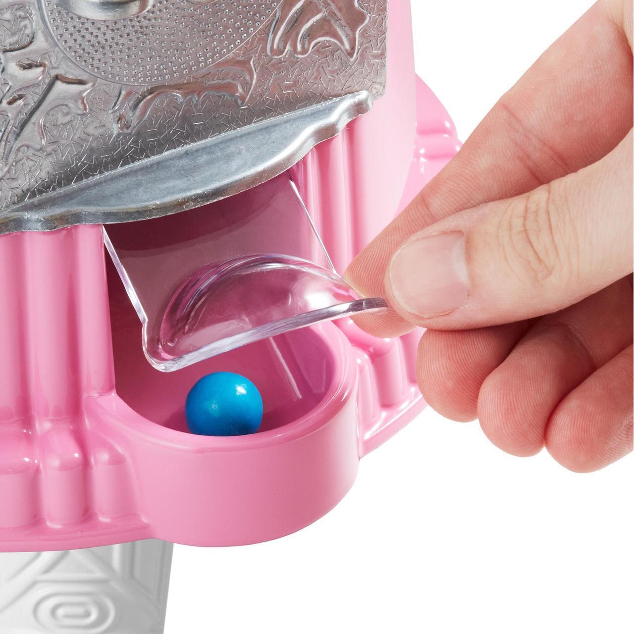 Alt view image 6 of 6 - Olde Midway 15" Gumball Machine with Stand - Pink, Vintage-Style Bubble Gum Candy Dispenser with Glass Globe and Metal Base