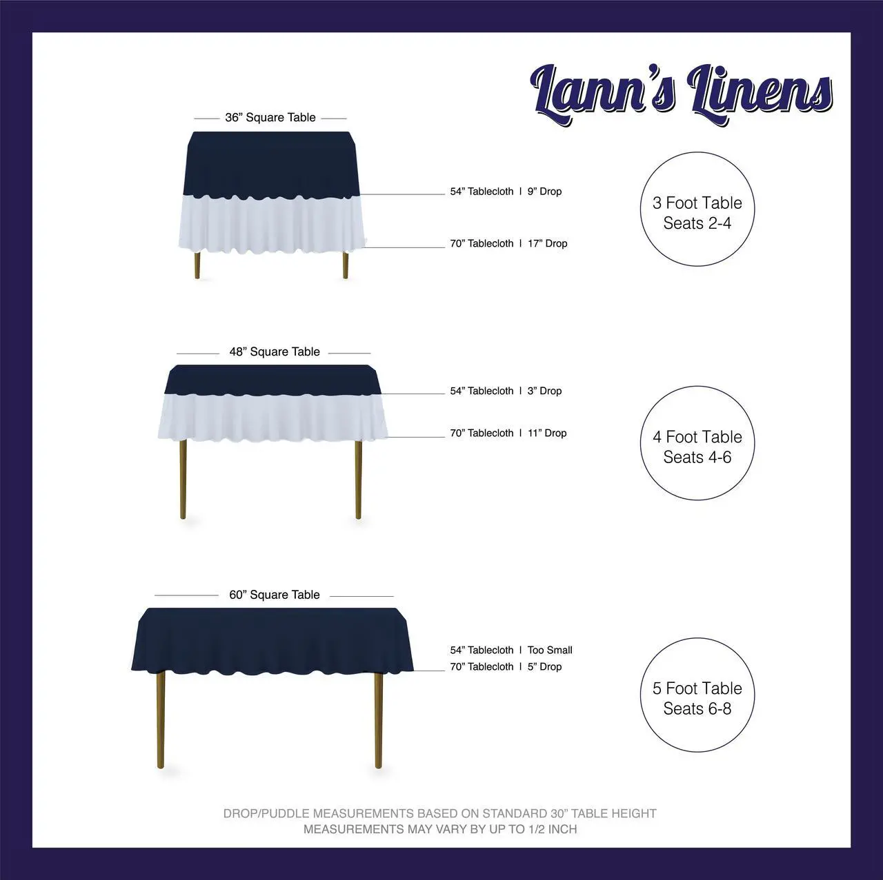 Alt view image 6 of 6 - Lann's Linens - 10 Premium 70" Square Tablecloths for Wedding / Banquet / Restaurant - Polyester Fabric Table Cloth - White
