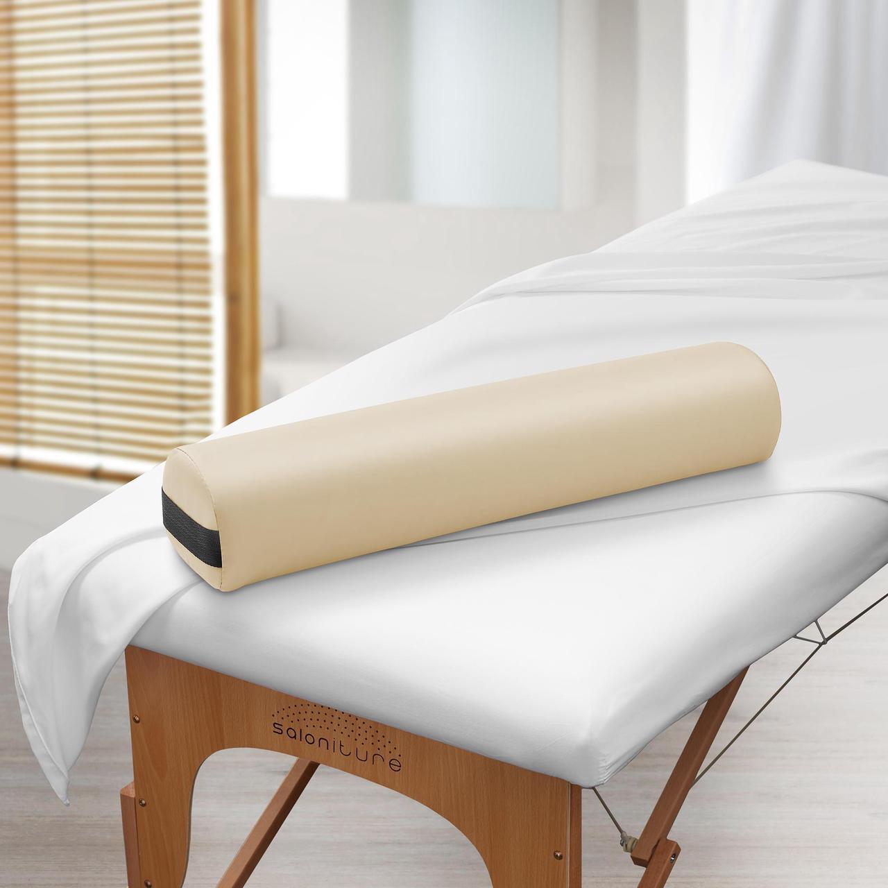 Alt view image 5 of 6 - Saloniture 3/4 Round Massage Table Bolster Pillow Pad - 26 x 6 x 4-1/2 Inch - Cream