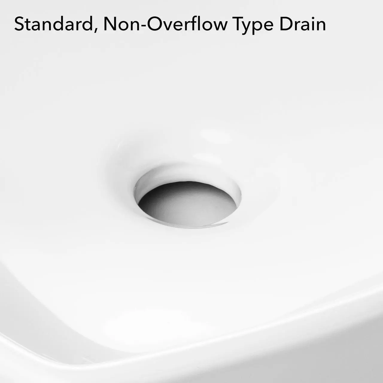 Alt view image 5 of 6 - Miligoré 16" x 16" Flared Square White Ceramic Vessel Sink - Modern Above Counter Bathroom Vanity Bowl