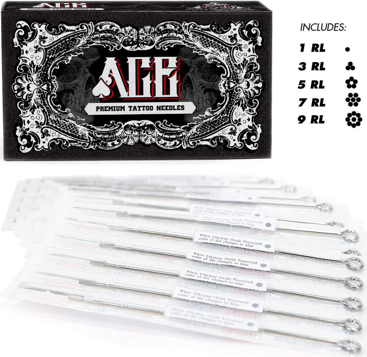 Alt view image 2 of 6 - ACE Needles Tattoo Needles Kit 50 Mixed Assorted Sterile Tattoo Needles 6 Sizes - Round Liner 1 3 5 7 9 11 RL