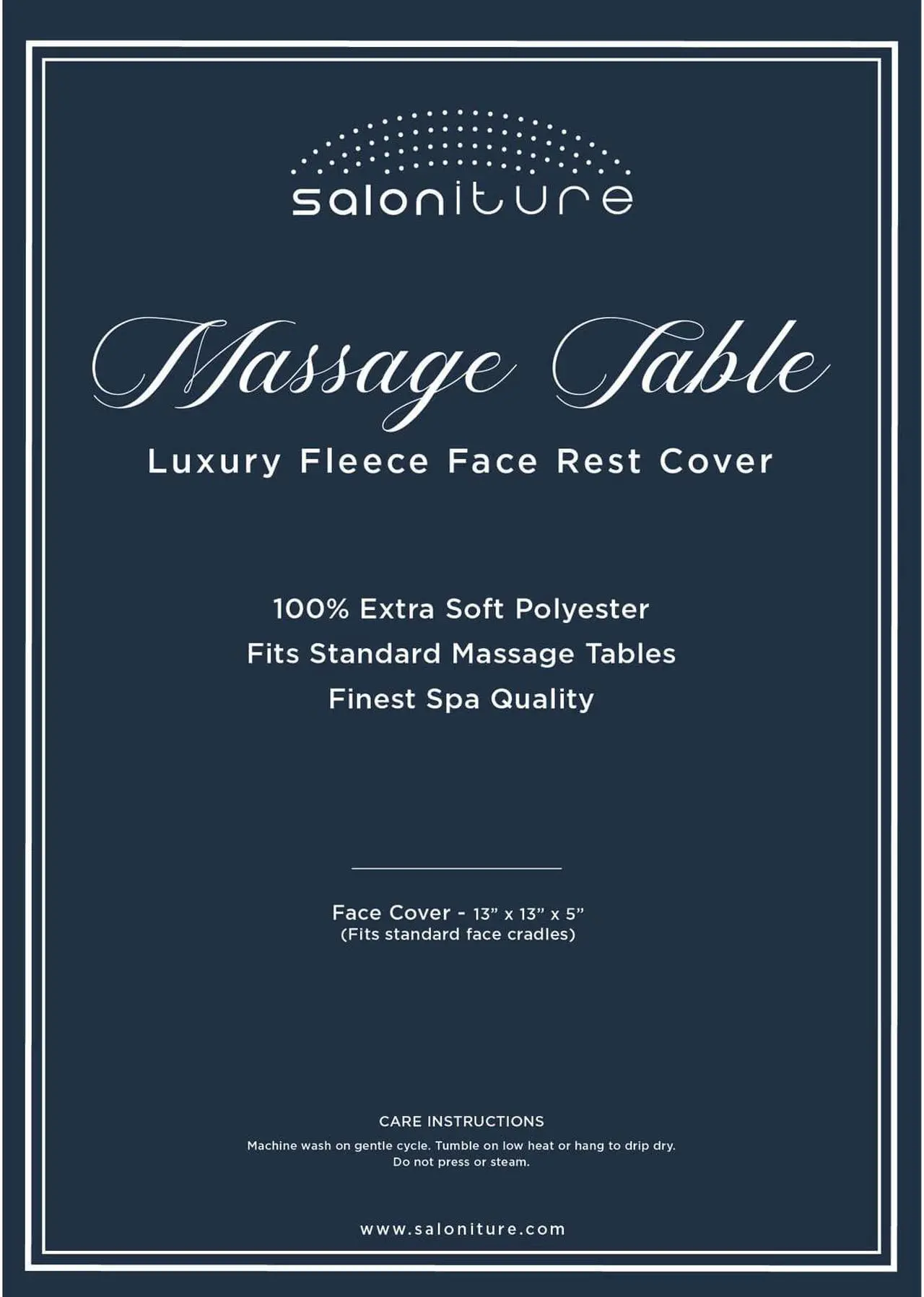 Alt view image 4 of 5 - Saloniture Fleece Massage Table Face Cradle Cover - Facial Bed Headrest Pillow