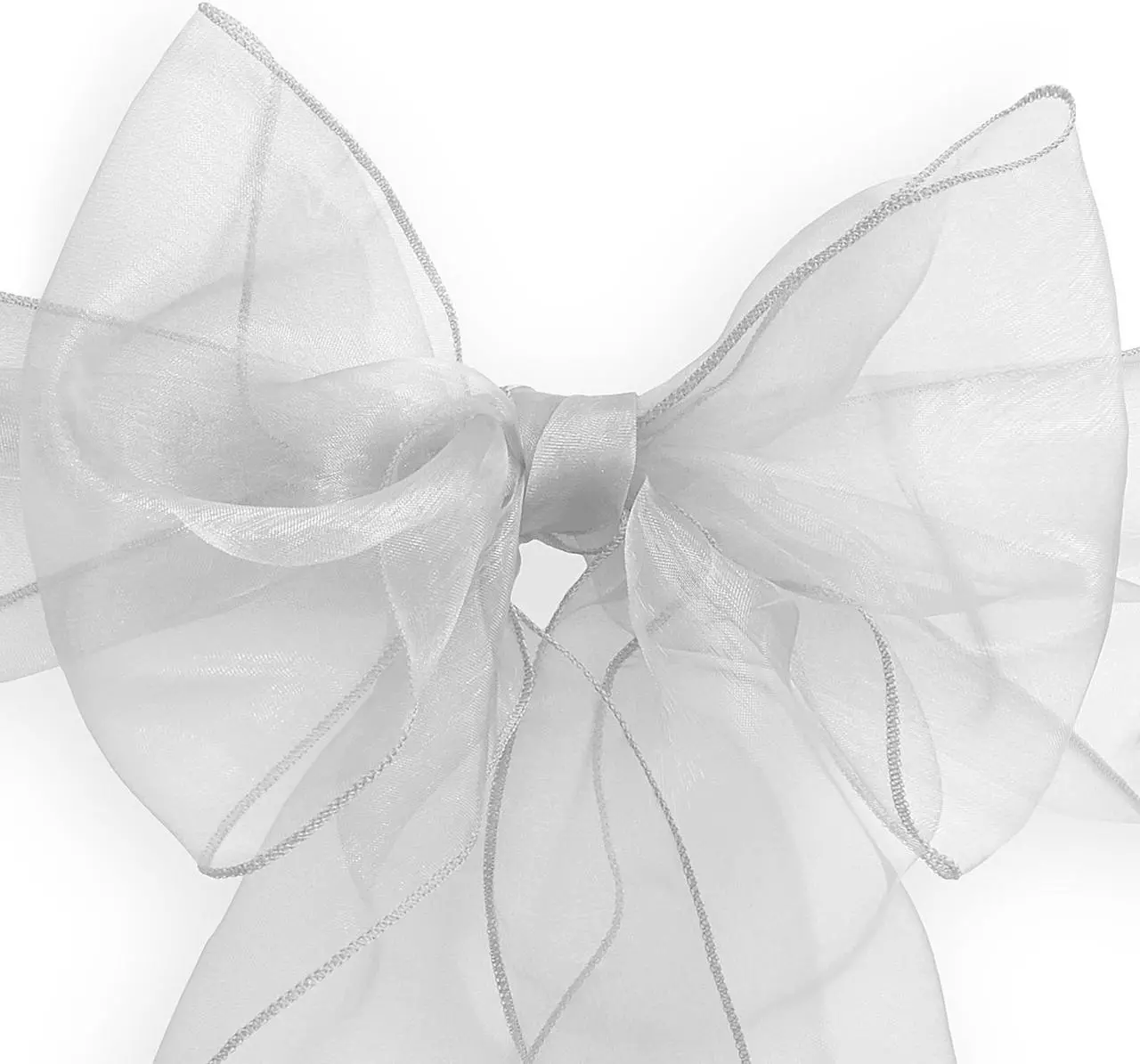 Alt view image 2 of 3 - Lann's Linens - 100 Elegant Organza Wedding/Party Chair Cover Sashes/Bows - Ribbon Tie Back Sash - White