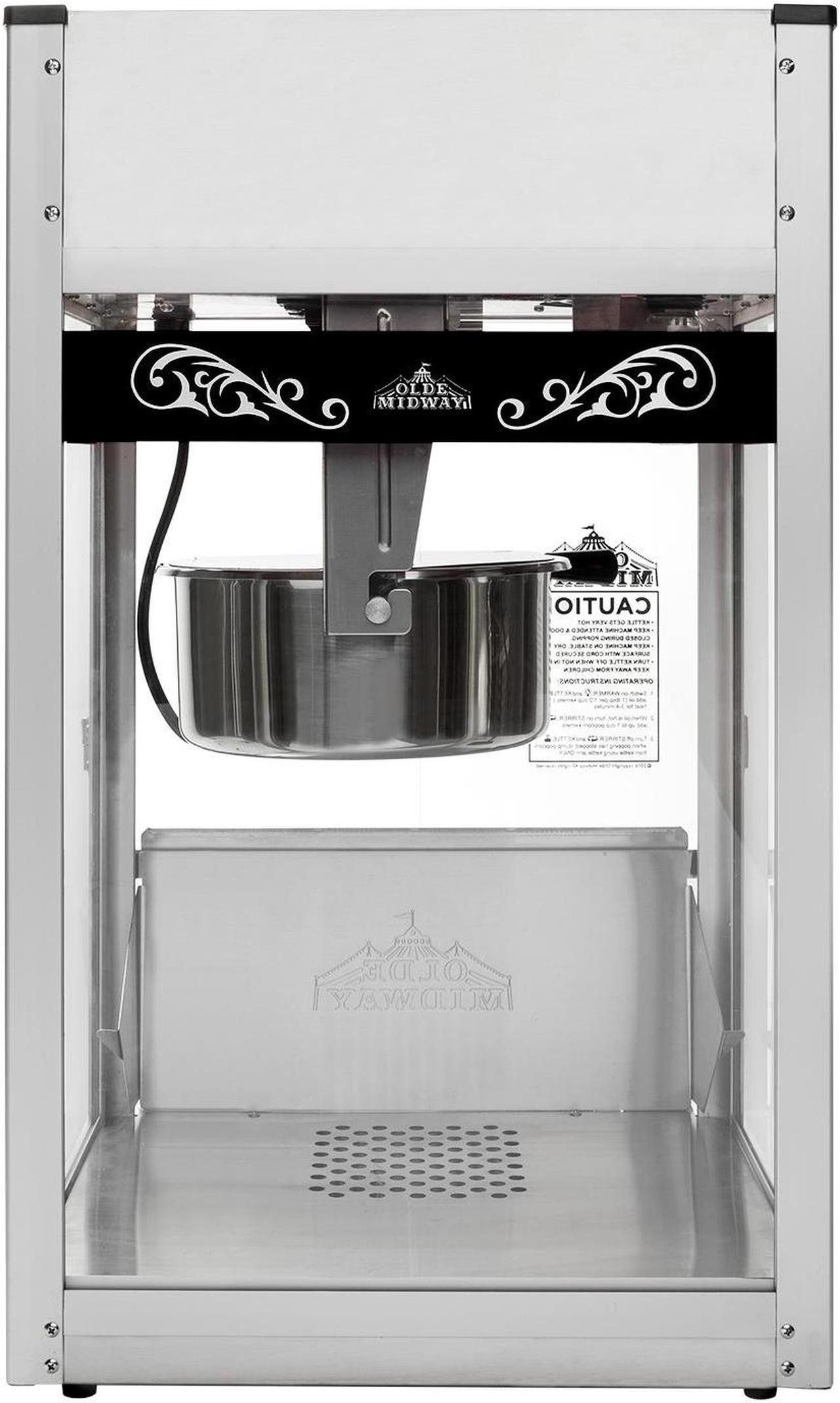 Alt view image 5 of 7 - Olde Midway Commercial Popcorn Machine Maker Popper with Large 12-Ounce Kettle - Black