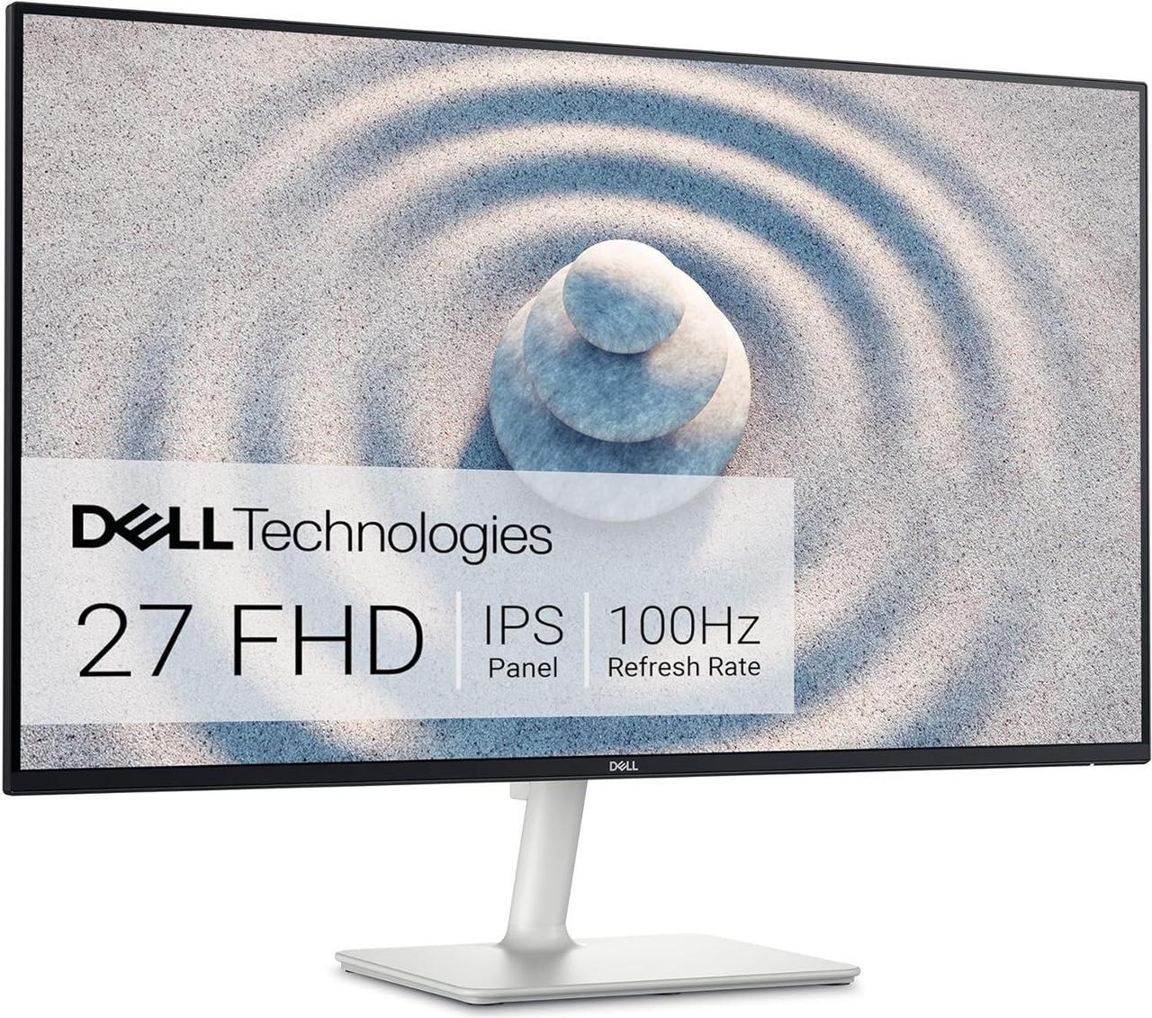 Dell S2725H Monitor - 27-inch Full HD (1920x1080) 8Ms 100Hz Display, Integrated 2 x 5W Speakers, 2 x HDMI, 16.7 Million Colors, Tilt Adjustability - Silver