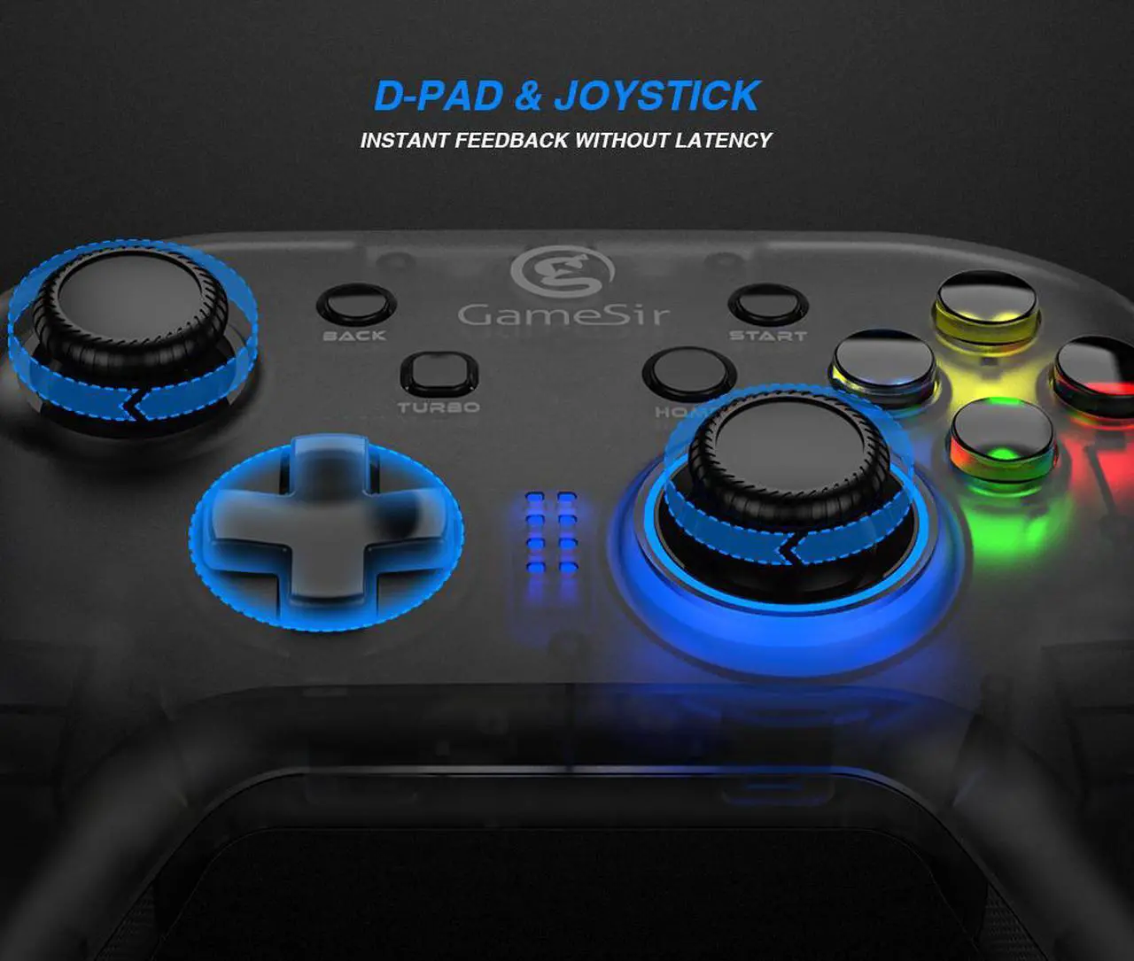 Alt view image 5 of 7 - GameSir T4w USB Wired Connection Controller Support Vibration USB Wired Gameming Gamepad for Windows (7/8/9/10) PC