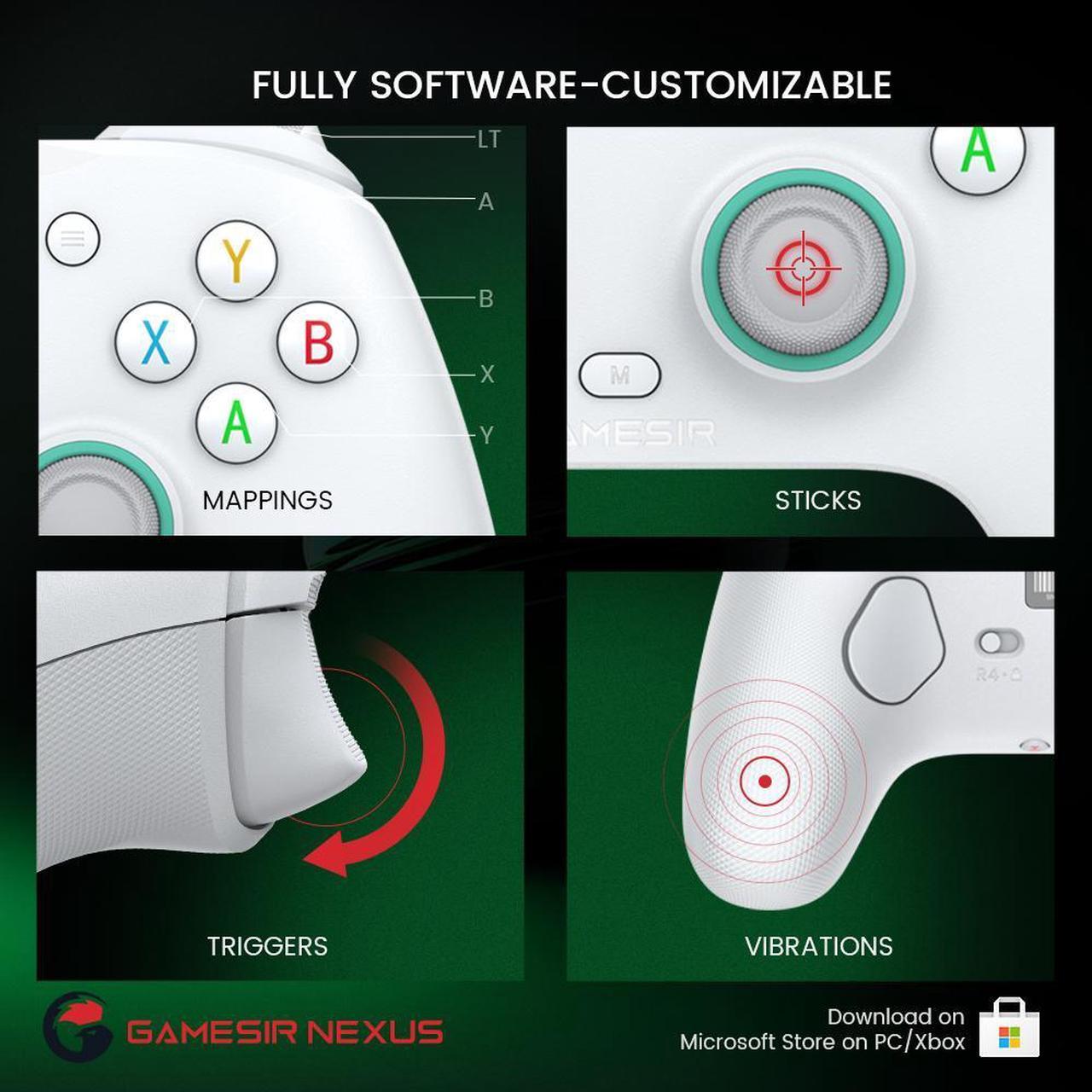 Alt view image 4 of 8 - GameSir G7 SE Wired Gaming Controller for Xbox Series X|S, Xbox One, Windows 10/11, PC Controller Gamepad with Hall Effect Sticks and 3.5mm Audio Jack