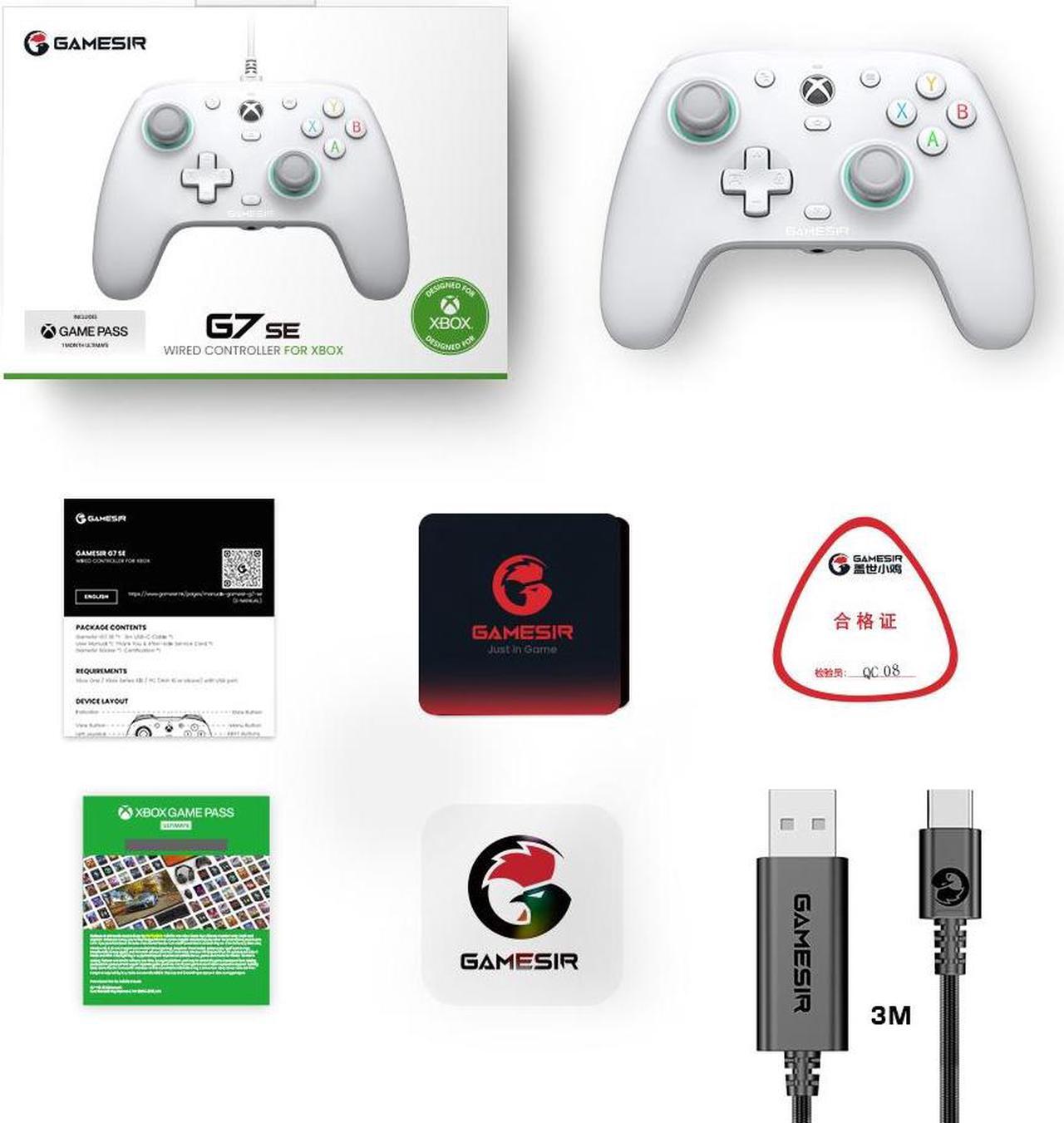 Alt view image 8 of 8 - GameSir G7 SE Wired Gaming Controller for Xbox Series X|S, Xbox One, Windows 10/11, PC Controller Gamepad with Hall Effect Sticks and 3.5mm Audio Jack