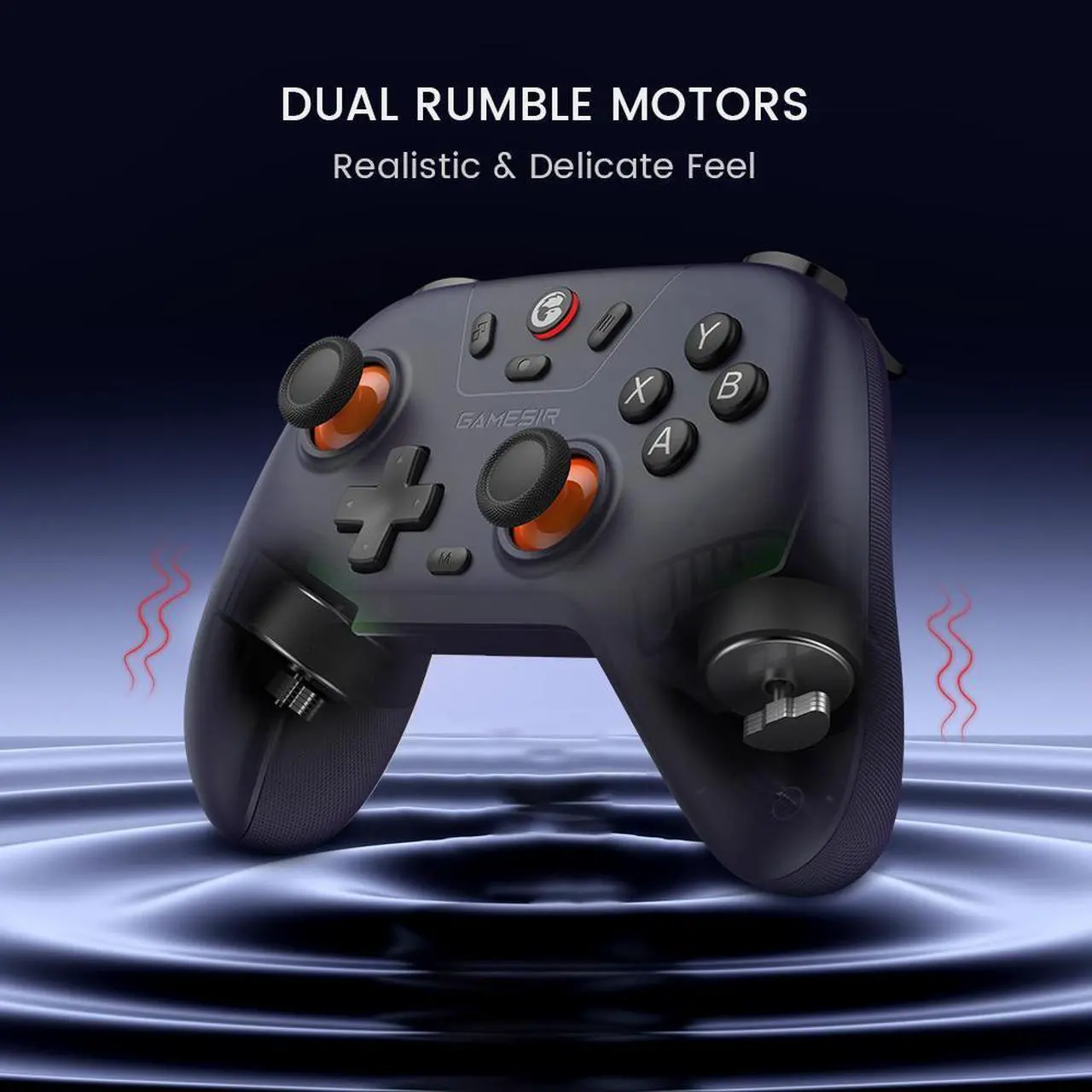 Alt view image 4 of 7 - GameSir Nova Lite 2.4g Wireless Controller for Windows PC, iPhone, Android, Switch & Steam Deck, Bluetooth Controller Gamepad with Hall Effect Trigger,Turbo,Rumble Vibration (Nova Lite(Black Purple))