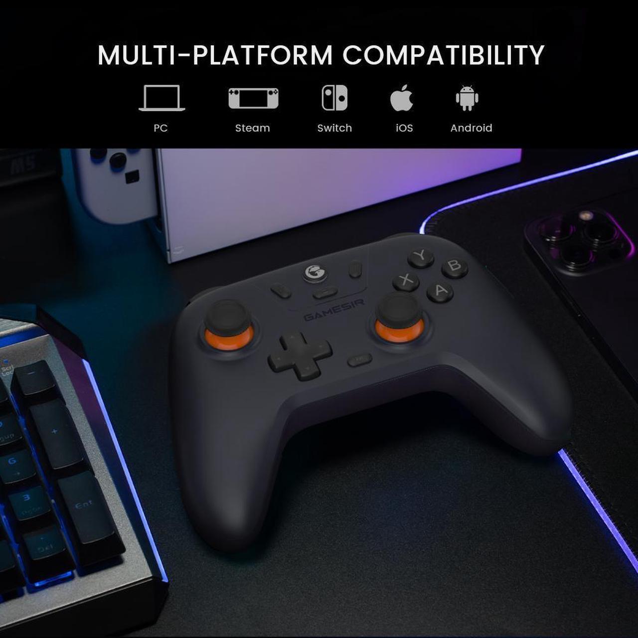 Alt view image 7 of 7 - GameSir Nova Lite 2.4g Wireless Controller for Windows PC, iPhone, Android, Switch & Steam Deck, Bluetooth Controller Gamepad with Hall Effect Trigger,Turbo,Rumble Vibration (Nova Lite(Black Purple))