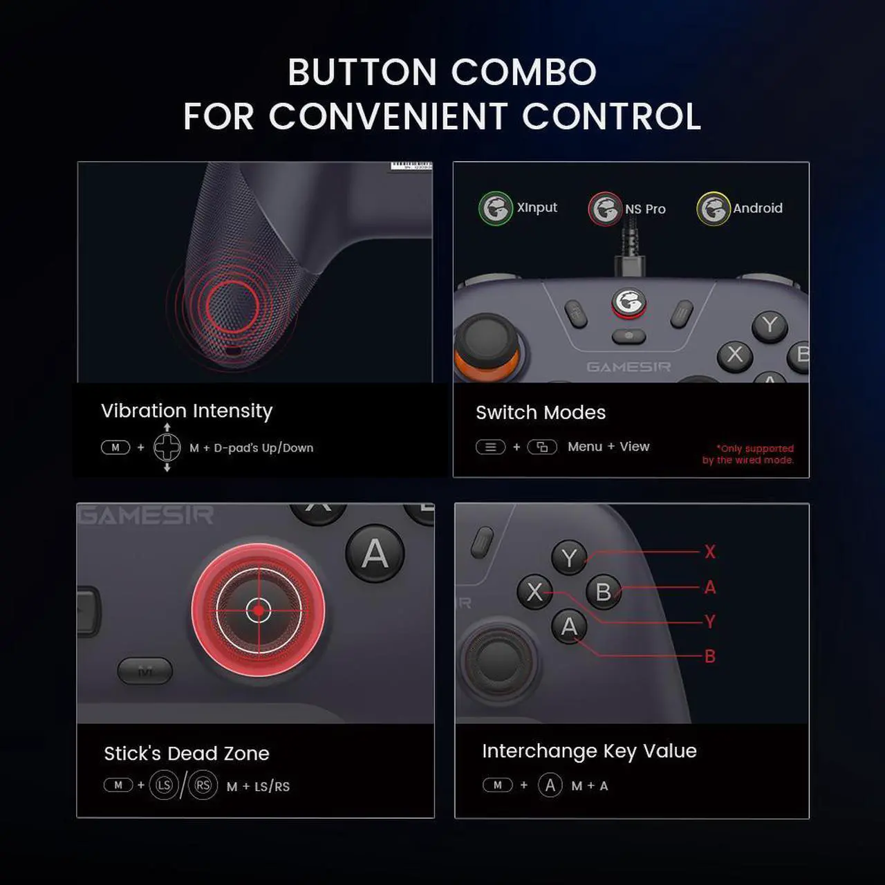 Alt view image 8 of 7 - GameSir Nova Lite 2.4g Wireless Controller for Windows PC, iPhone, Android, Switch & Steam Deck, Bluetooth Controller Gamepad with Hall Effect Trigger,Turbo,Rumble Vibration (Nova Lite(Black Purple))