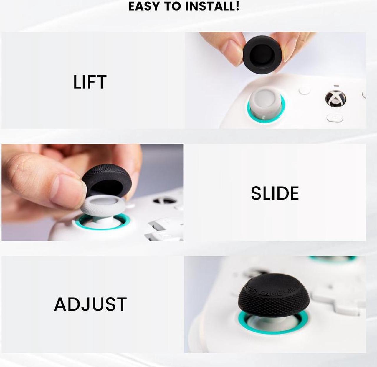 Alt view image 6 of 6 - GameSir 8pcs Joystick Grip for Ps5 Ps4 Controller, Silicone Thumb Grips Caps Cover Analog Stick for Playstation 5, Playstation 4 Controller,  Xbox One Controller (8pcs)Blue version