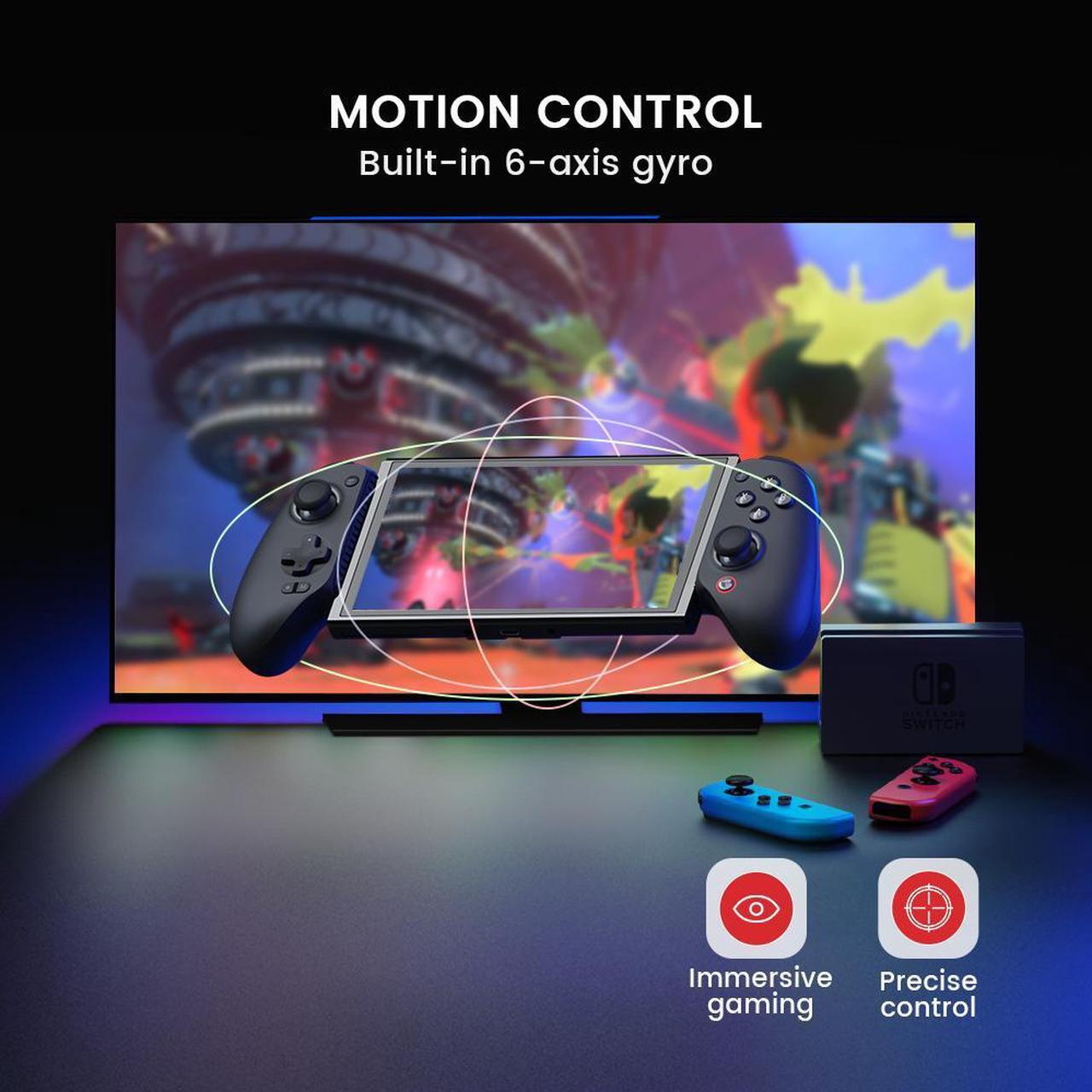 Alt view image 6 of 7 - GameSir G8+ Bluetooth Wireless Mobile Gaming Controller for Switch, iOS, Android, tablets, or PC Gamepad with Hall Effect Joysticks/Hall Trigger, 3.5mm Audio Jack Black