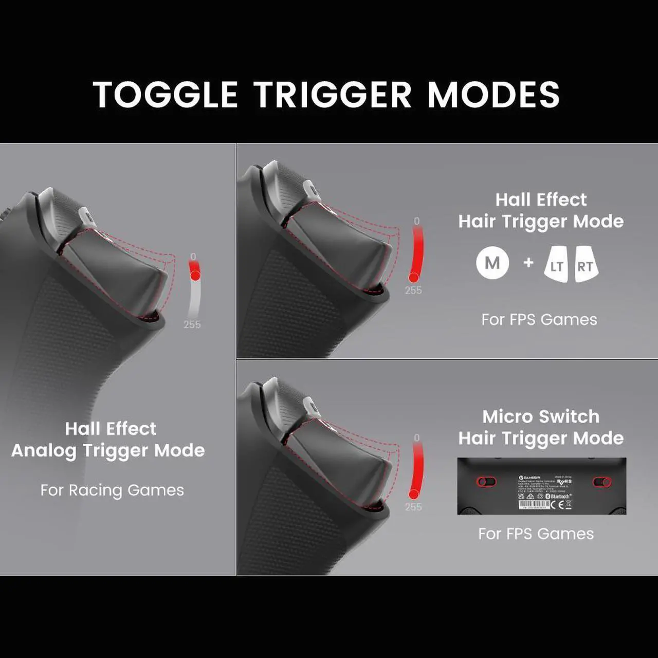 Alt view image 4 of 7 - GameSir Tarantula Pro Wireless Gamepad Game Controller PC Joystick for Switch, Windows PC, iOS, and Android devices + Extra Charging Dock