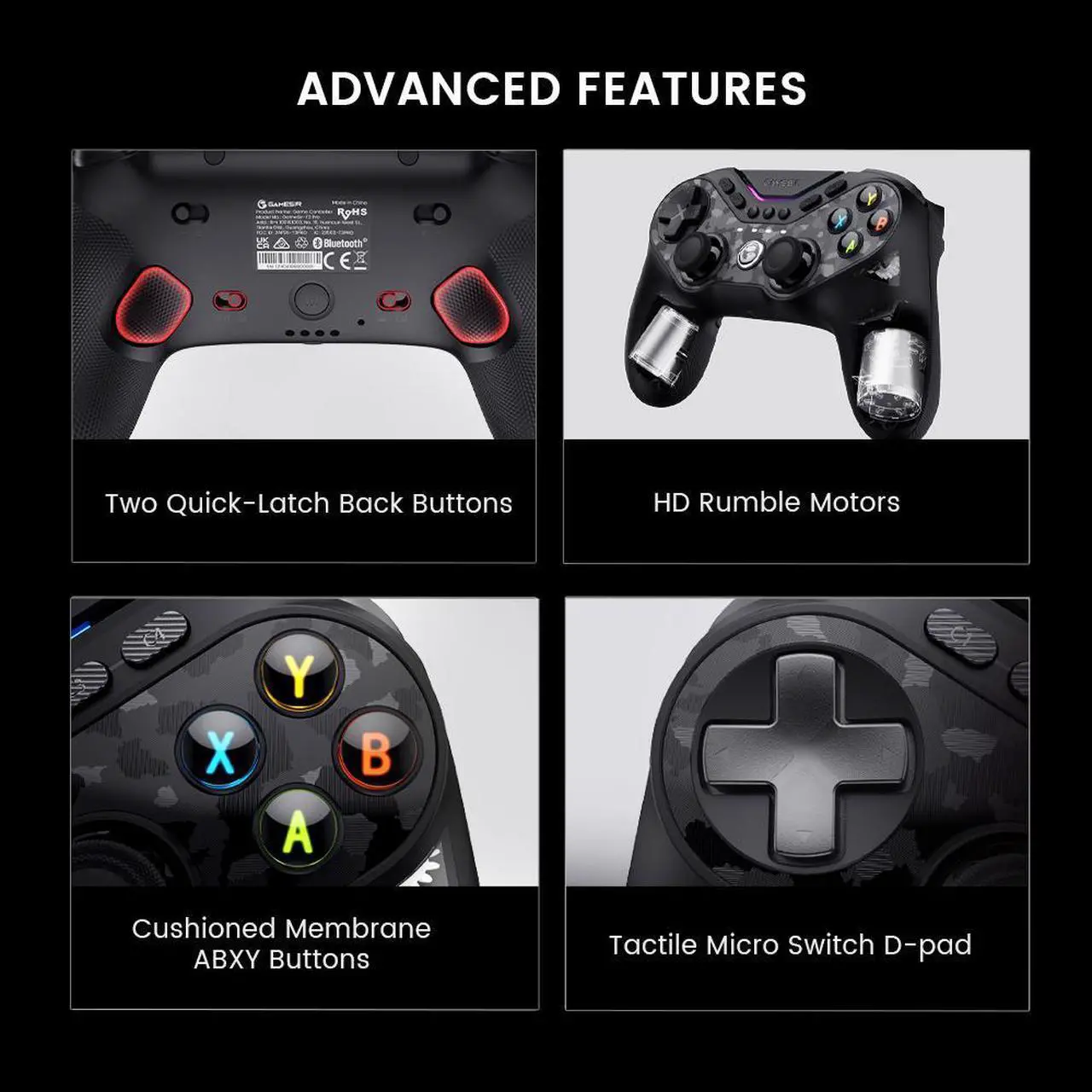 Alt view image 8 of 7 - GameSir Tarantula Pro Wireless Gamepad Game Controller PC Joystick for Switch, Windows PC, iOS, and Android devices + Extra Charging Dock