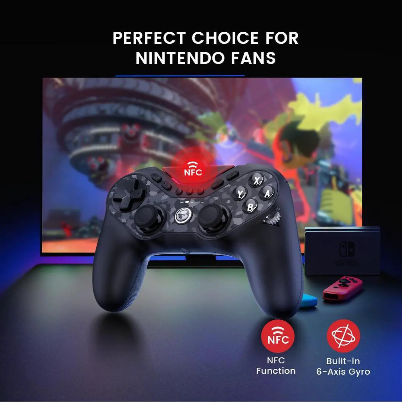 Alt view image 6 of 7 - GameSir Tarantula Pro Wireless Gamepad Game Controller PC Joystick for Switch, Windows PC, iOS, and Android devices + Extra Charging Dock