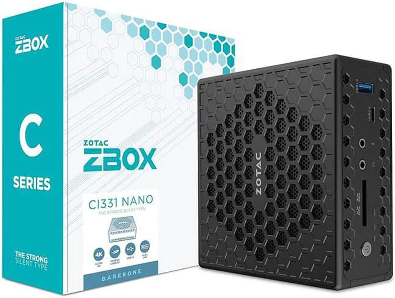 Alt view image 11 of 12 - ZOTAC ZBOX CI331 nano Fanless Silent Mini PC Intel N5100, Intel UHD Graphics, HDMI, VGA, DisplayPort , No Memory/Storage/OS Barebones System, ZBOX-CI331NANO-U