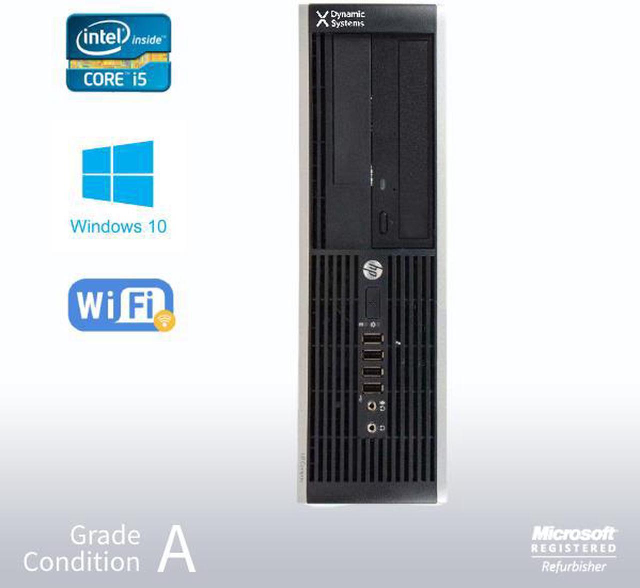 HP Compaq 8200 SFF Desktop, Intel i5 2400 3.2GHz/8GB /500GB HDD/ DVD/ Win10 Pro/Fast AC 600 WiFi USB