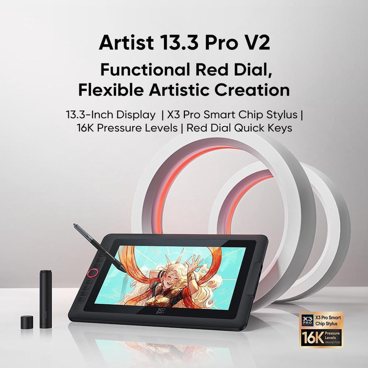 Main image of XP-PEN Artist13.3 Pro V2 13.3 Inch IPS Pen Display Full-Laminated Graphics Drawing Monitor with Tilt Function and 8 Shortcut Keys (16384 Levels Pen Pressure)