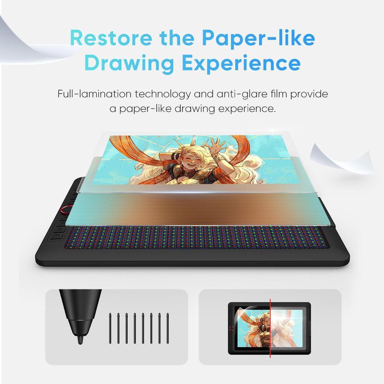 Alt view image 5 of 7 - XP-PEN Artist13.3 Pro V2 13.3 Inch IPS Pen Display Full-Laminated Graphics Drawing Monitor with Tilt Function and 8 Shortcut Keys (16384 Levels Pen Pressure)