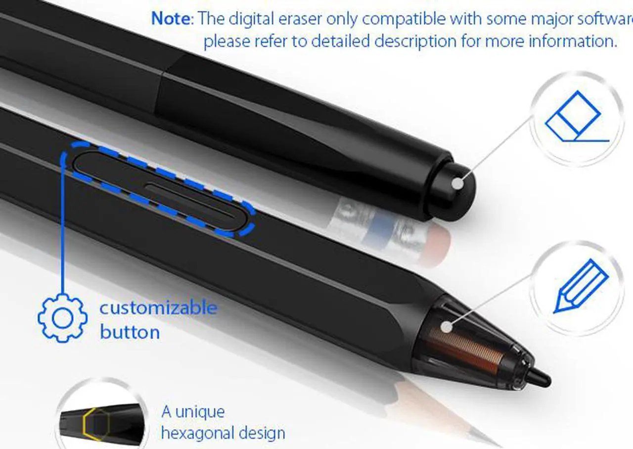 Alt view image 5 of 7 - XP-PEN Deco 02 Digital Graphics Drawing Tablet Drawing Pen Tablet with Battery-free Passive Stylus and 6 Shortcut Keys (8192 levels pressure)