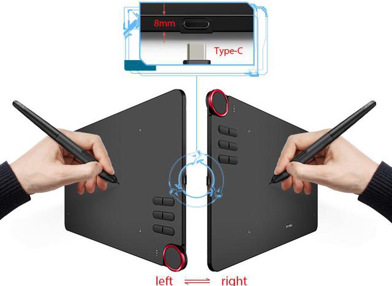 Alt view image 5 of 7 - XP-PEN Deco 03 Wireless 2.4G Digital Graphics Drawing Tablet Drawing Pen Tablet with Battery-free Passive Stylus and 6 Shortcut Keys (8192 levels pressure) 10x6 Inch