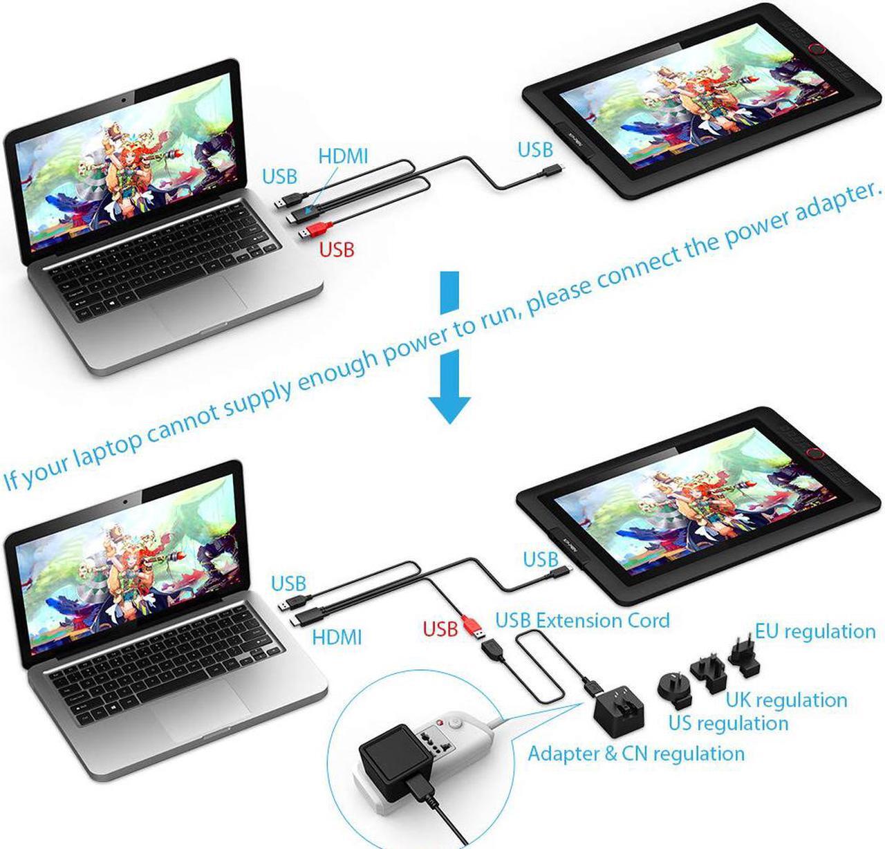 Alt view image 6 of 7 - XP-PEN Artist15.6 Pro 15.6 Inch Drawing Pen Display Graphics Monitor Full-Laminated Technology Drawing Monitor with Tilt Function and Red Dial (8192 Levels Pen Pressure, 120% sRGB)