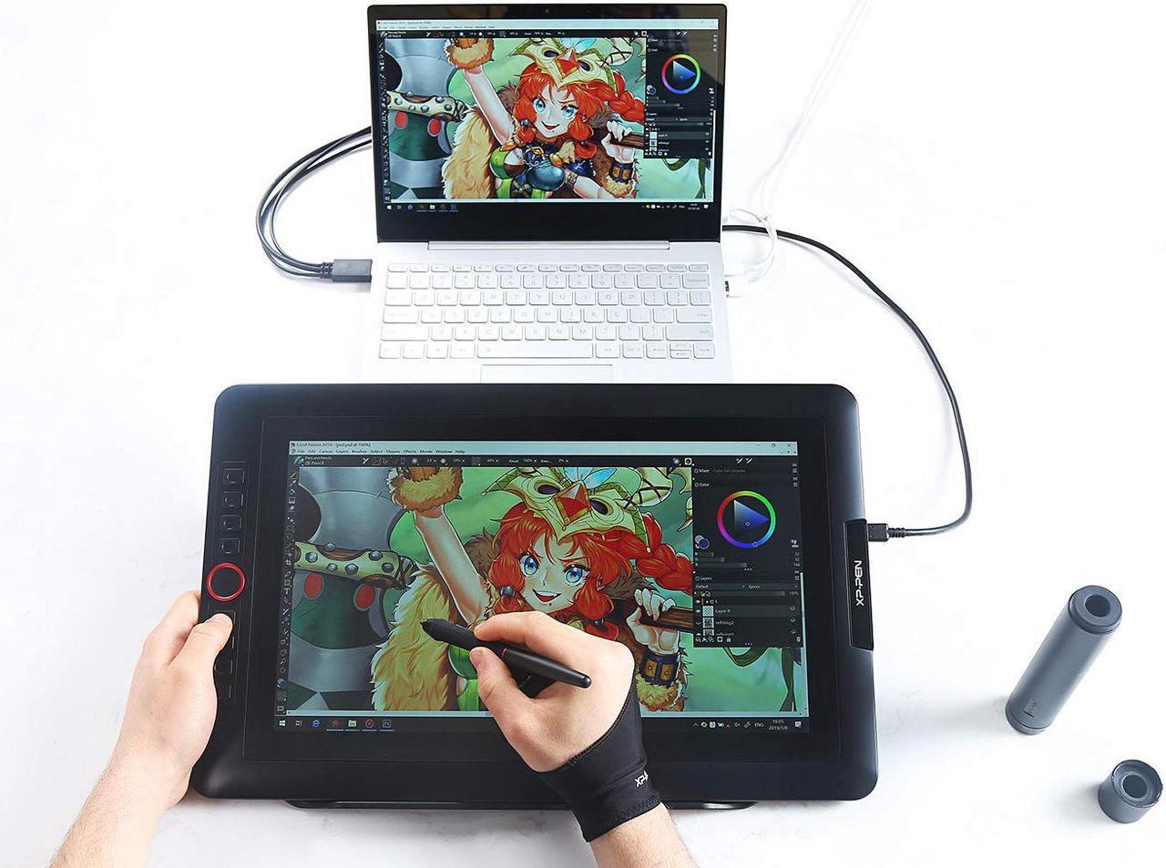 Alt view image 7 of 7 - XP-PEN Artist15.6 Pro 15.6 Inch Drawing Pen Display Graphics Monitor Full-Laminated Technology Drawing Monitor with Tilt Function and Red Dial (8192 Levels Pen Pressure, 120% sRGB)