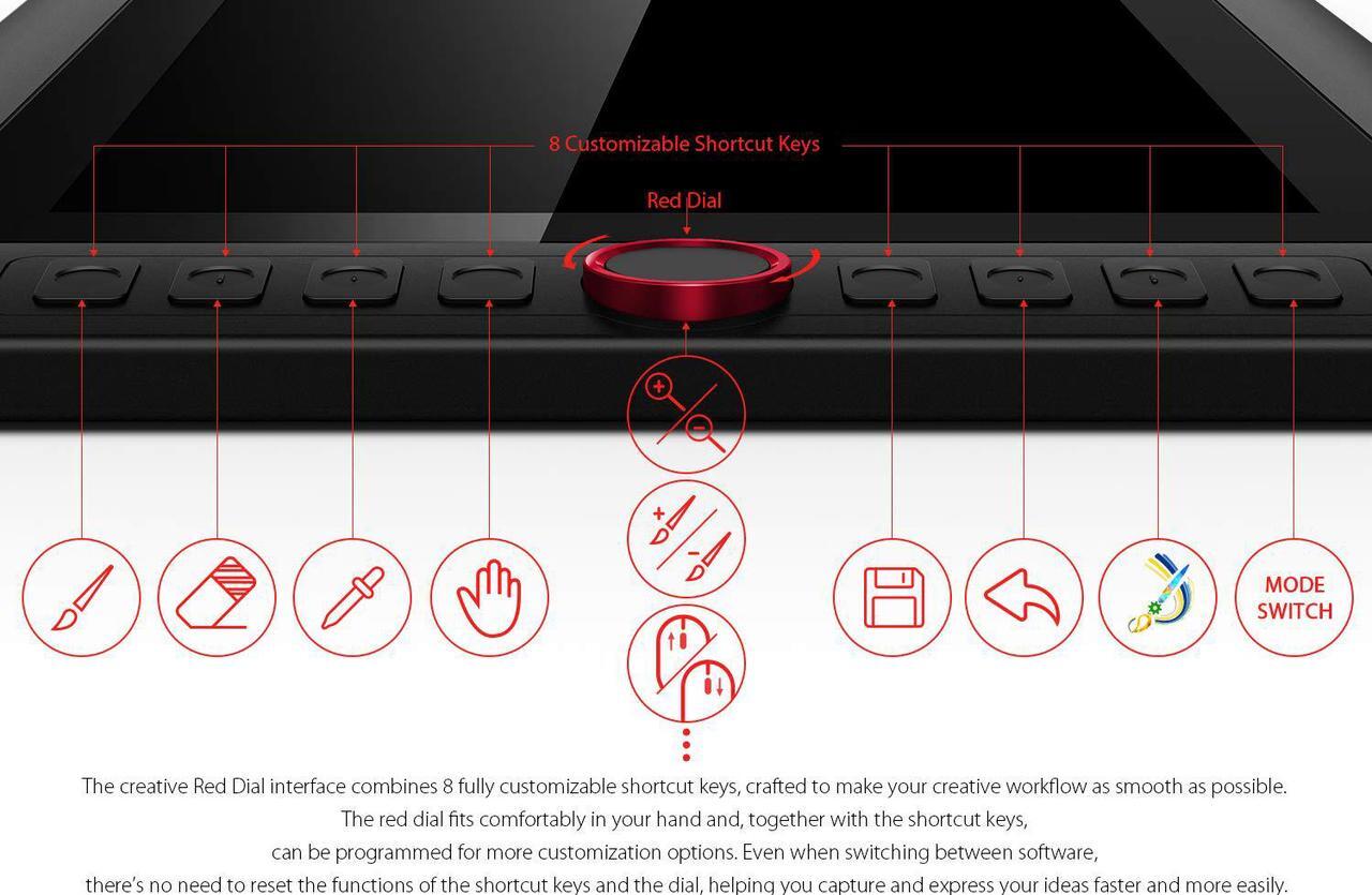 Alt view image 6 of 7 - XP-PEN Artist13.3 Pro 13.3 Inch IPS Drawing Monitor Pen Display Full-Laminated Graphics Drawing Monitor with Tilt Function and 8 Shortcut Keys (8192 Levels Pen Pressure, 123% sRGB)