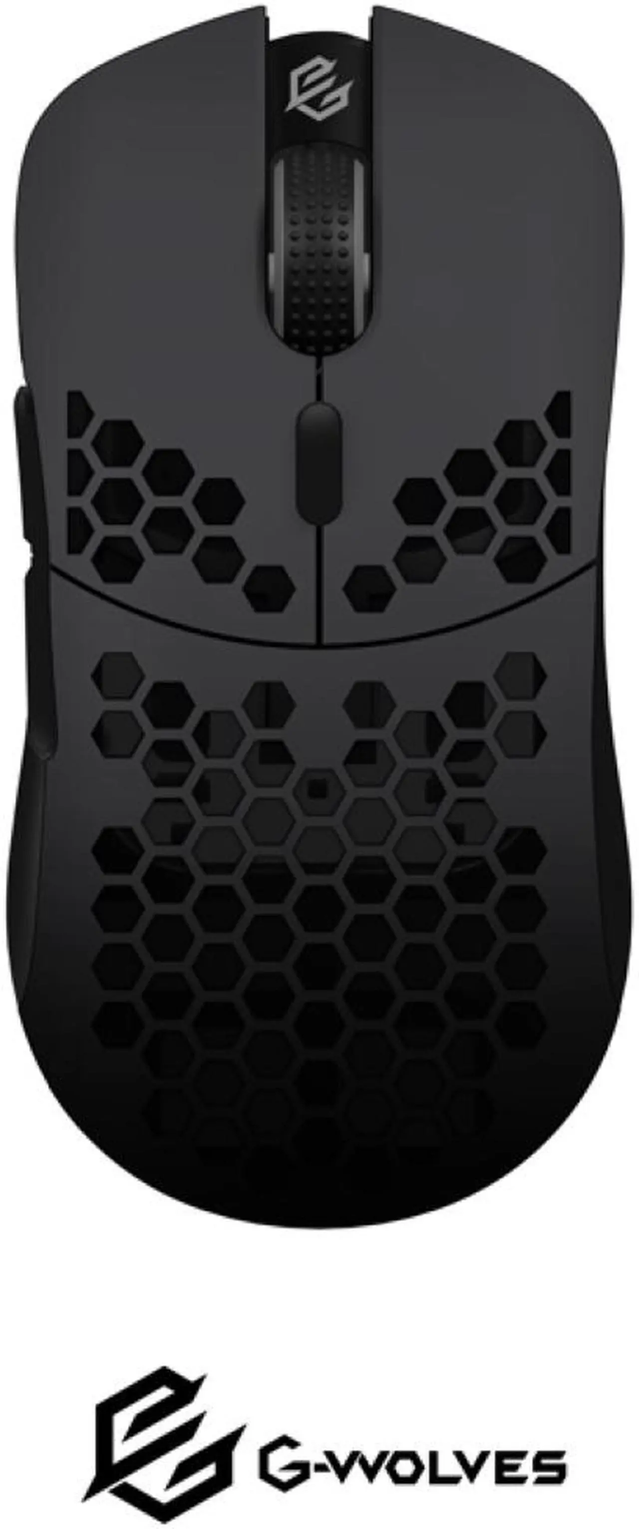 Main image of G-Wolves Hati HT-M 3360 Ultra Lightweight Honeycomb Shell Wired Gaming Mouse up to 12000 cpi - 6 Buttons - 2.18 oz (61g) (Black & Dark Grey)