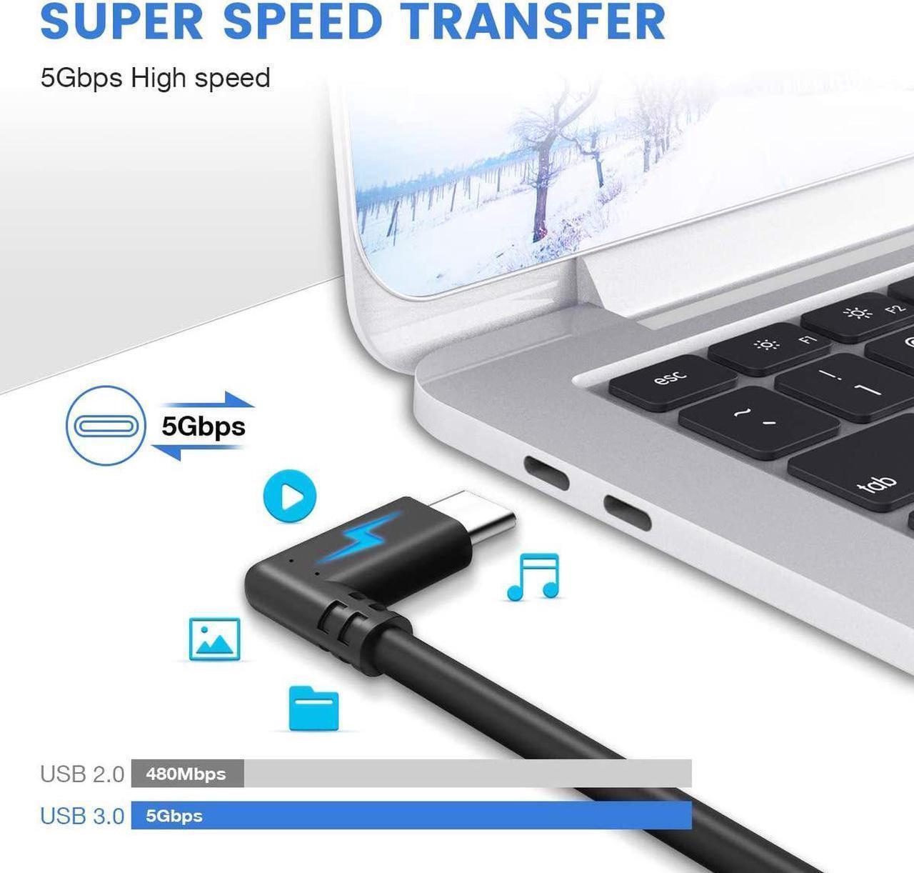 Alt view image 2 of 7 - USB C to USB Type-C Charge Cable 10ft, Super Speed Data Transfer Cable for Oculus Quest Link VR Quick Charge Cable for Phone Tablet Oculus Link Headset Cable ( 10feet/ 3m)