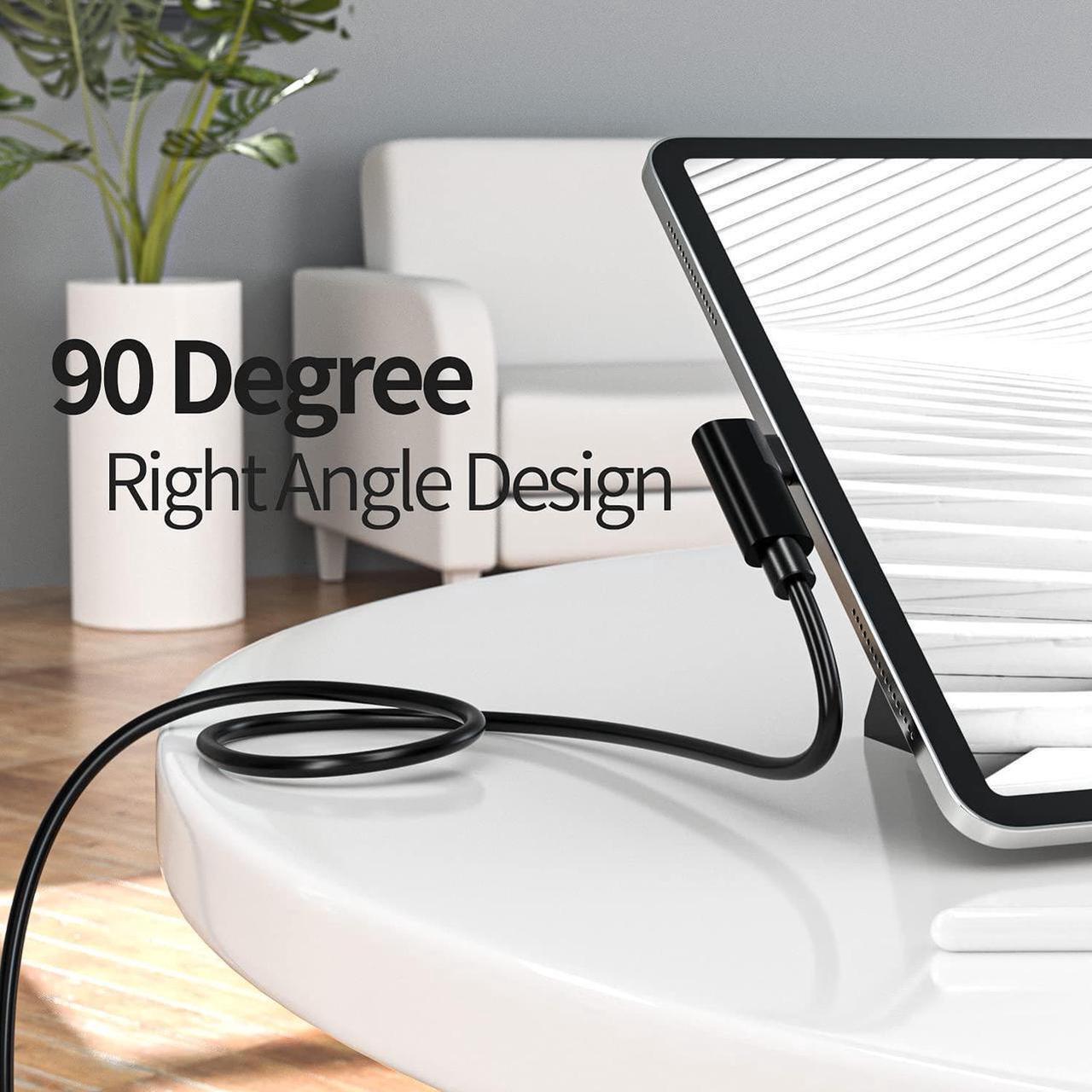Alt view image 6 of 7 - 16FT/5M USB C to USB C High Speed Data Transfer & Fast Charging Cord 90 Degree Angled Cable Compatible for Oculus Link Quset 2 and Quest Steam VR, USB 3.2 Gen 2 10Gbps Virtual Reality Headset Cable