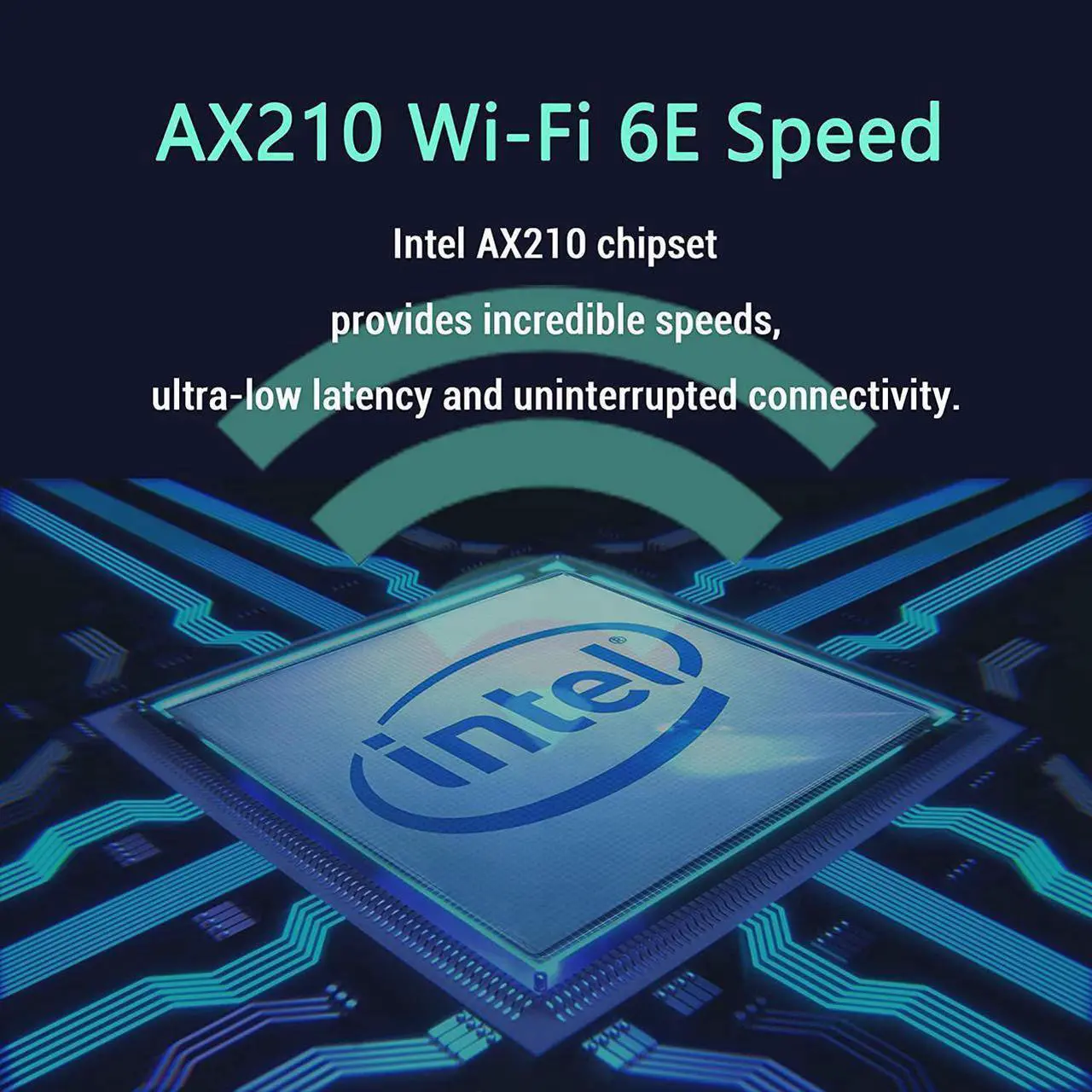 Alt view image 4 of 7 - WiFi 6E 5400Mbps AX210 wireless PCIe card, updated to 6G/5.8G/2.4GHz Tri-Band, Bluetooth 5.2, 802.11AX Internal Network Adapter for PC with MU-MIMO, Ultra-Low Latency, Support Windows10 (64bit)