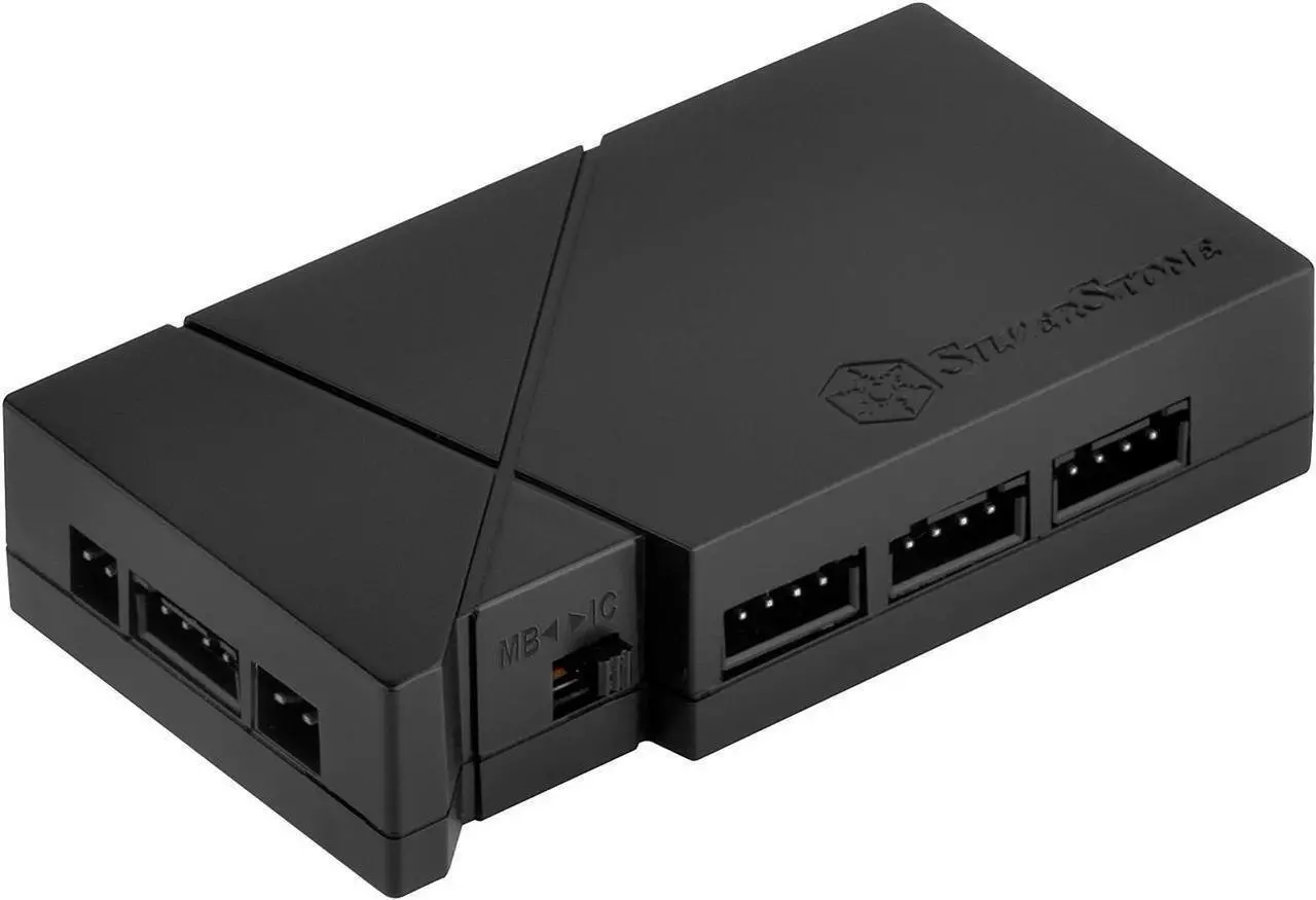 Alt view image 2 of 7 - Silverstone SST-LSB01 RGB Light Strip Control Box with 8 Port Signal Control