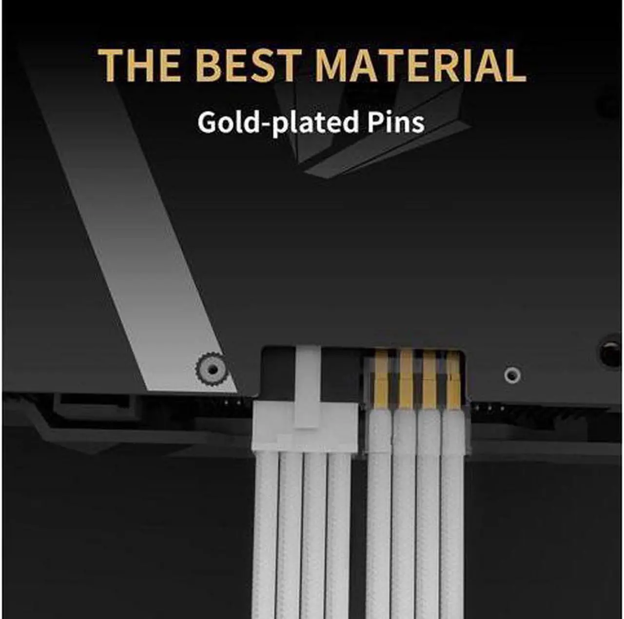 Alt view image 5 of 6 - BUCIER White PSU Extension Cable Kit,Custom Sleeved Power Supply Cable Mod for PC Build 18AWG 24Pin ATX /8 (4+4) Pin EPS CPU Cable /8 (6+2) Pin PCI-E GPU PSU Cables 6PCS with Cable Comes