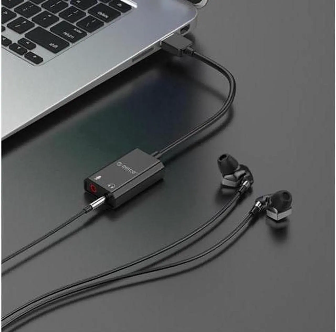 Alt view image 4 of 7 - BUCIER External USB Sound Card 3.5mm Headset Microphone Adapter USB to 3.5mm Jack Audio Headset Microphone Earphone Cable Adapter