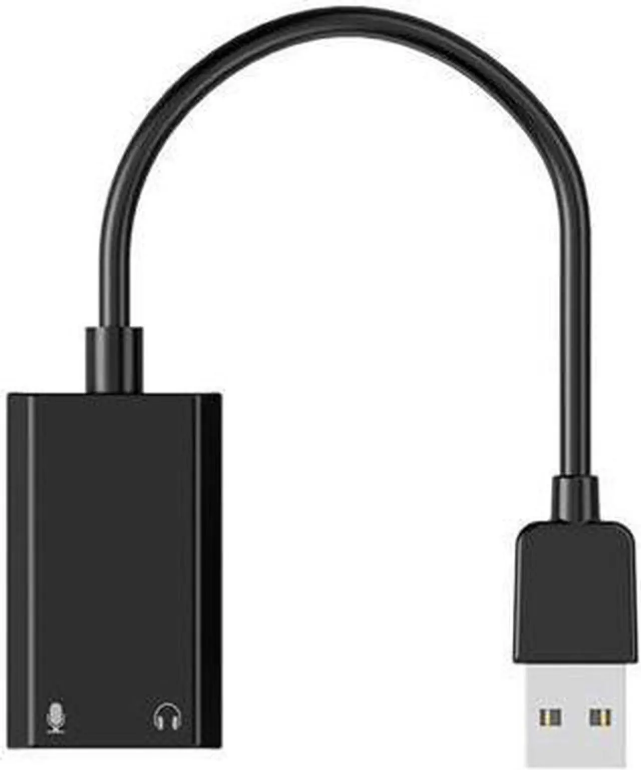Alt view image 3 of 7 - BUCIER External USB Sound Card 3.5mm Headset Microphone Adapter USB to 3.5mm Jack Audio Headset Microphone Earphone Cable Adapter