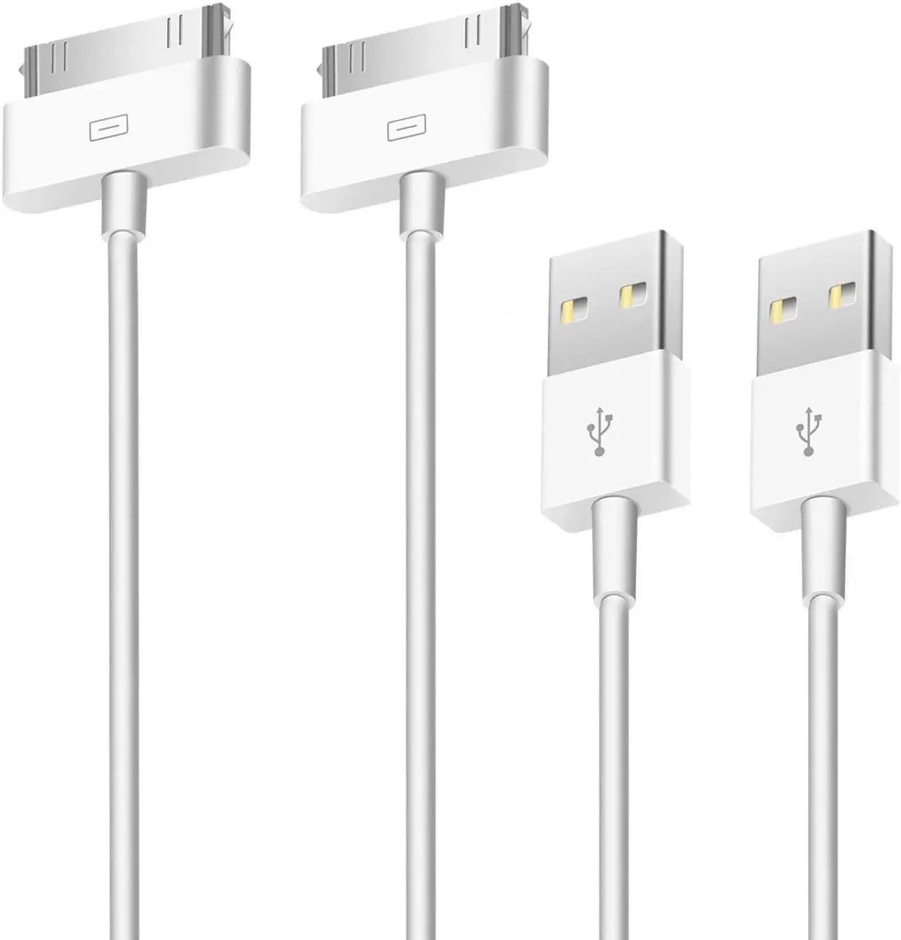 Main image of isptewhie 2pcs 30 Pin USB Sync Charging Cable Cord Replacement for Old Apple iPhone 4/4S 3G/3GS iPad 1/2/3 iPod Nano/iPod Touch