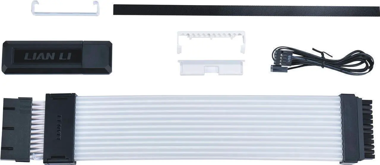Alt view image 5 of 6 - LIAN-LI STRIMER Wireless 24 Pin and LIAN-LI STRIMER Wireless 12+4pin (8 Light Guides) Addressable RGB GPU Power Extension Cable Combo,Included Wireless Transmitter