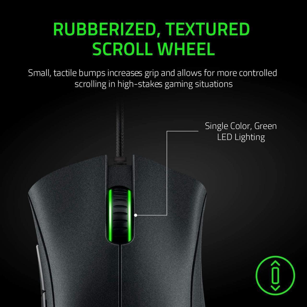 Alt view image 5 of 7 - DeathAdder Essential 6400 DPI 4G Optical Esports Gaming Mouse: 5 Programmable Buttons - Mechanical Switches - 2.1m Braided Wire - Classic Black