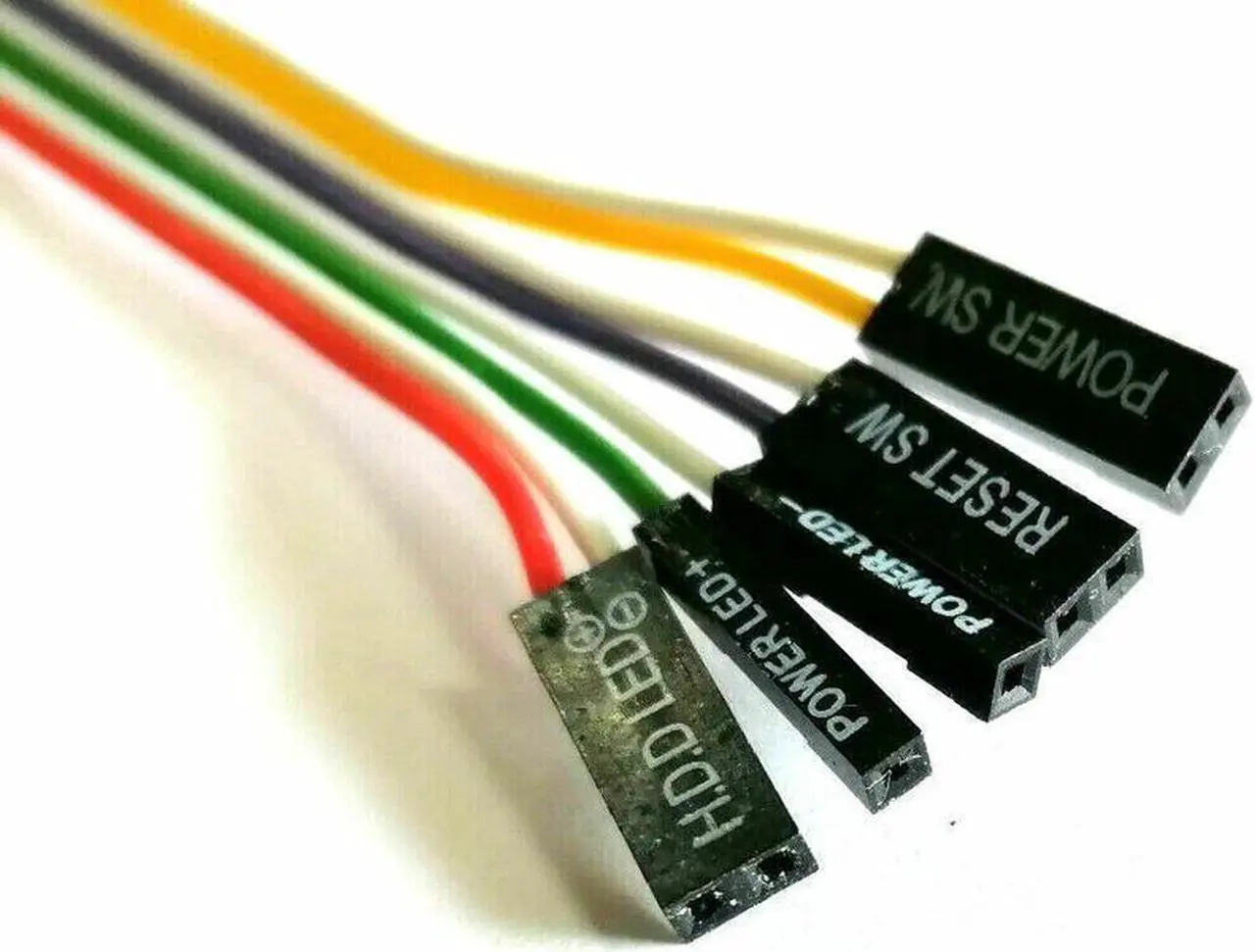 Alt view image 5 of 5 - BUCIER 65cm PC Case Motherboard 2x ATX Power Switch Reset Button ON/OFF Cable w/ 2x LED(5pack)