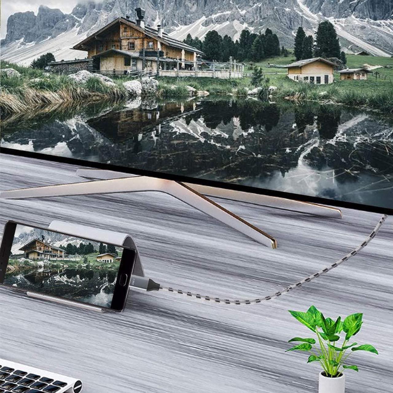Alt view image 4 of 7 - USB C to DisplayPort 1.4 Cable [8K@60Hz, 4K@144Hz 120Hz, 2K@240Hz], Type C 3.1 to DP 1.4 Cable, [32.4 Gbps, Thunderbolt 3 Compatible] for MacBook Pro M1 M2, Mac Studio, Mac Mini, XPS, 6.6 ft.