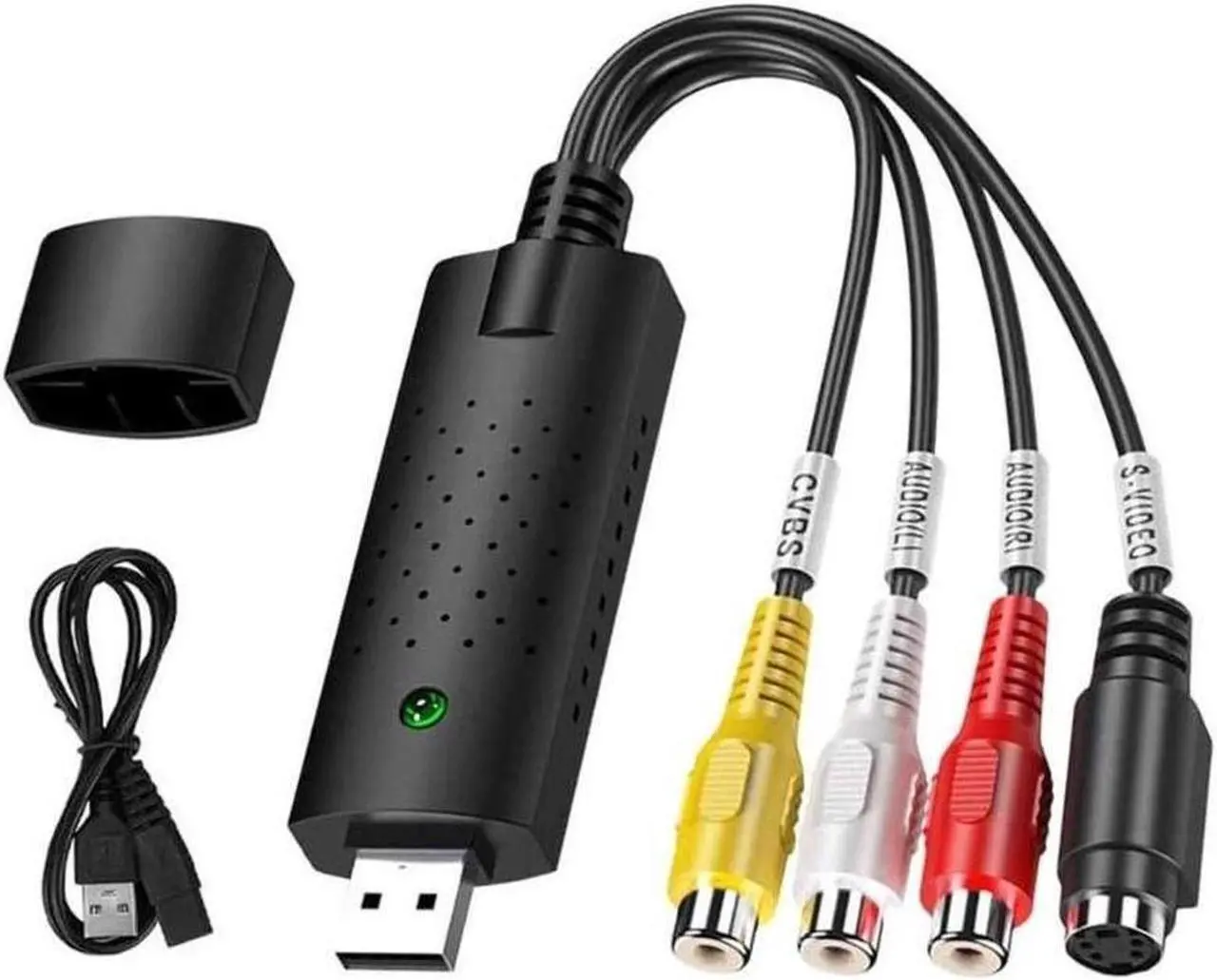 Main image of USB Video Capture Converter, Digitize and Edit Video, VCR VHS to DVD, Analog Video to Digital PC for Windows 7 8 10