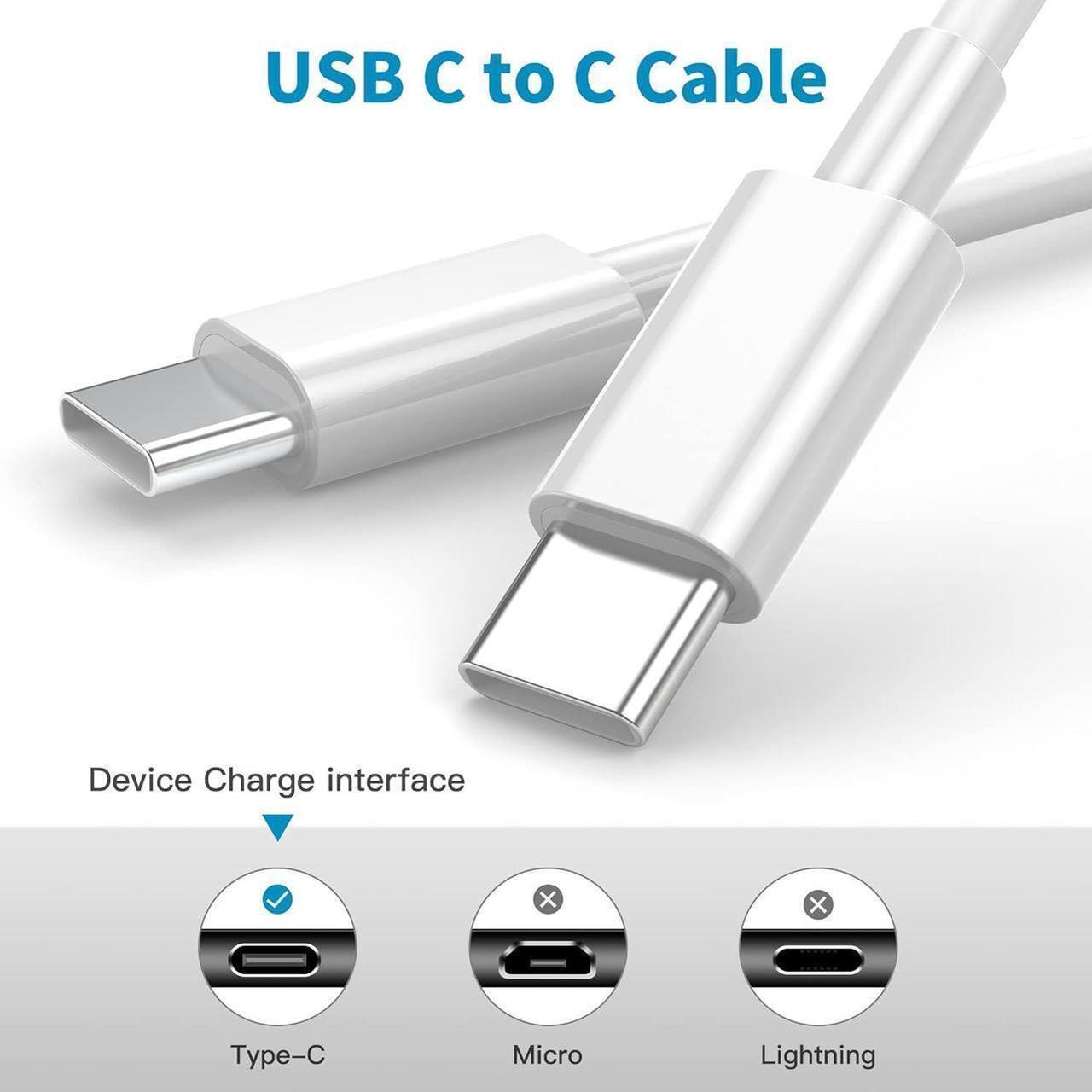Alt view image 2 of 6 - USB C to USB C Charging Cable for Apple iPhone 15 Charger Fast 10ft Long USBC to USBC Power Cord for iPhone 15 Pro Max/iPhone 15 Plus/ Air 13 inch//iPad 10th/iPad Pro/iPad Air