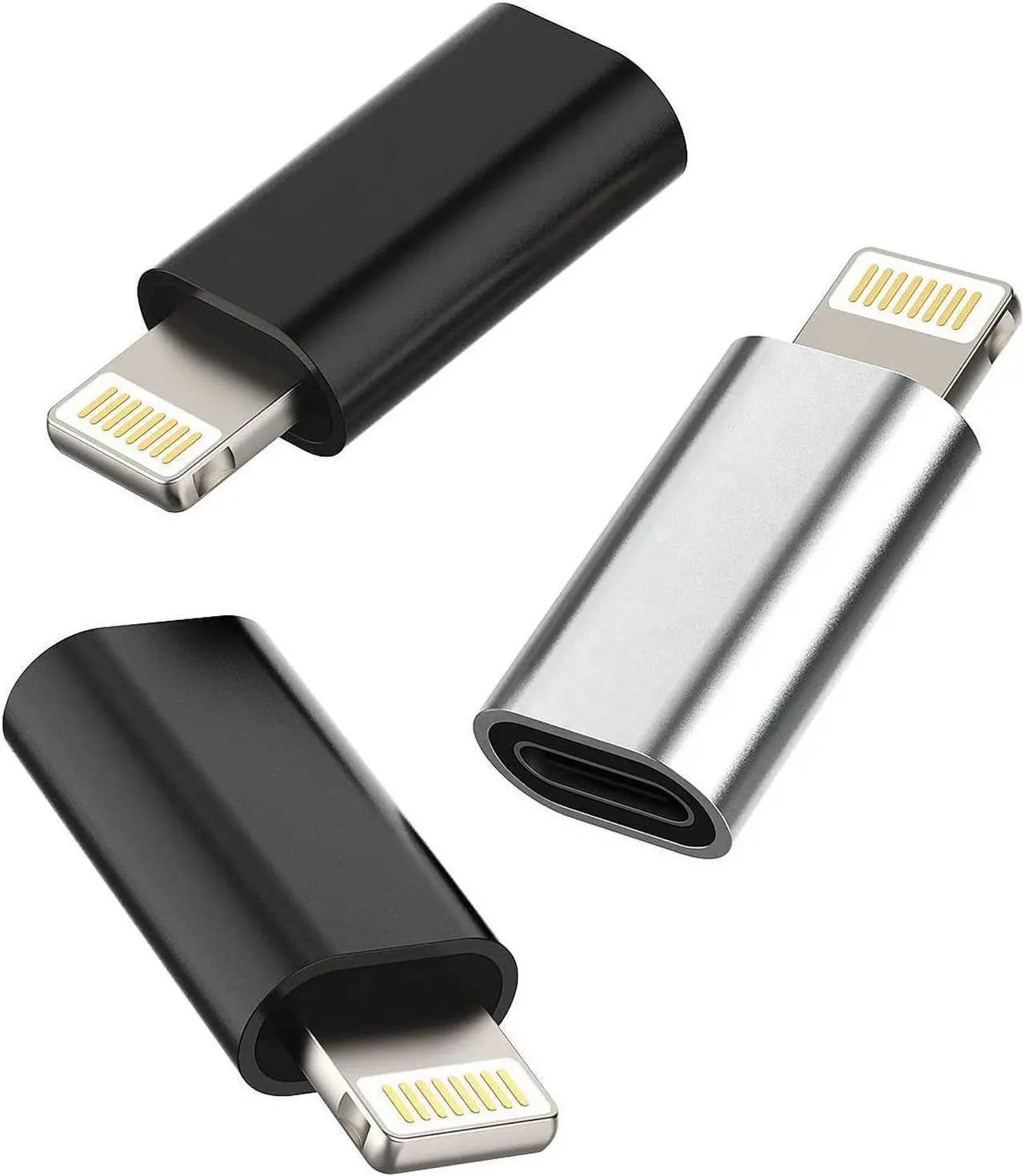 Main image of 3Pack,USB C Female to Compatible with Lightning Male Adapter type c power charger plug charging cable connector for apple Compatible for iPhone 12 11Pro Max mini X/XR/XS/8/7Plus for Ipad Air converter