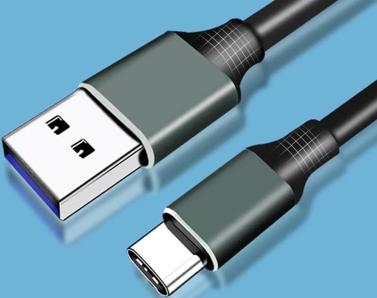 Alt view image 2 of 3 - USB 3.1 Gen 2 (10 Gbps) Cable, USB Type-C (USB-C) to USB Type-A M/M,Type A Male USB to Type C Male USB,10G high-speed cable GEN2 hard disk box data cable supports PD fast charging, length 50cm