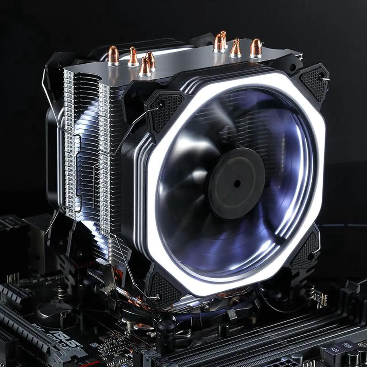 Alt view image 4 of 6 - 4fans+remote controller pwm cpu rgb fan 120mm Fan Computer PC Case Fan RGB Adjust LED Fan Speed 120mm Quiet Remote Computer Cooler Cooling RGB Case Fans