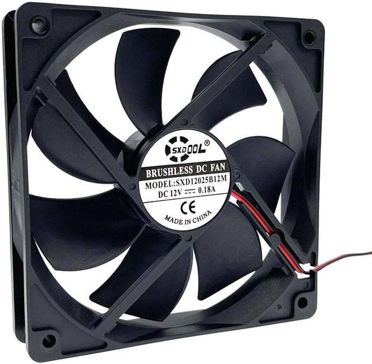 Alt view image 2 of 3 - 120mm 12025 DC 12V 0.50A PC CPU Cooling Fan 120x120x25mm Dual Ball Bearing 3300 Rpm,High Speed