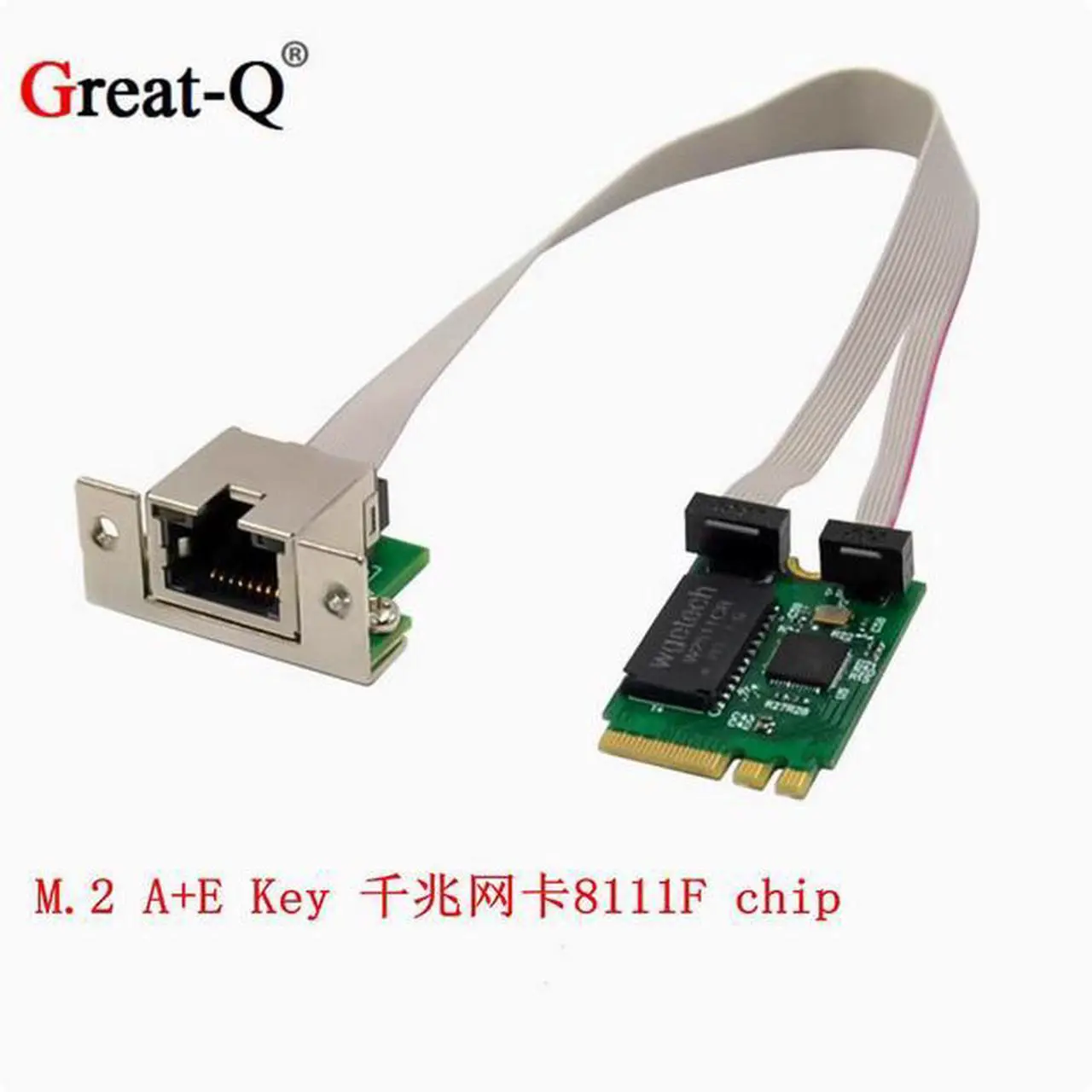 Main image of M2 NGFF KEY A+E RTL8125B Industrial 2.5G Gigabit Network Card 2500M desktop  Gigabit vertical needle 8111F